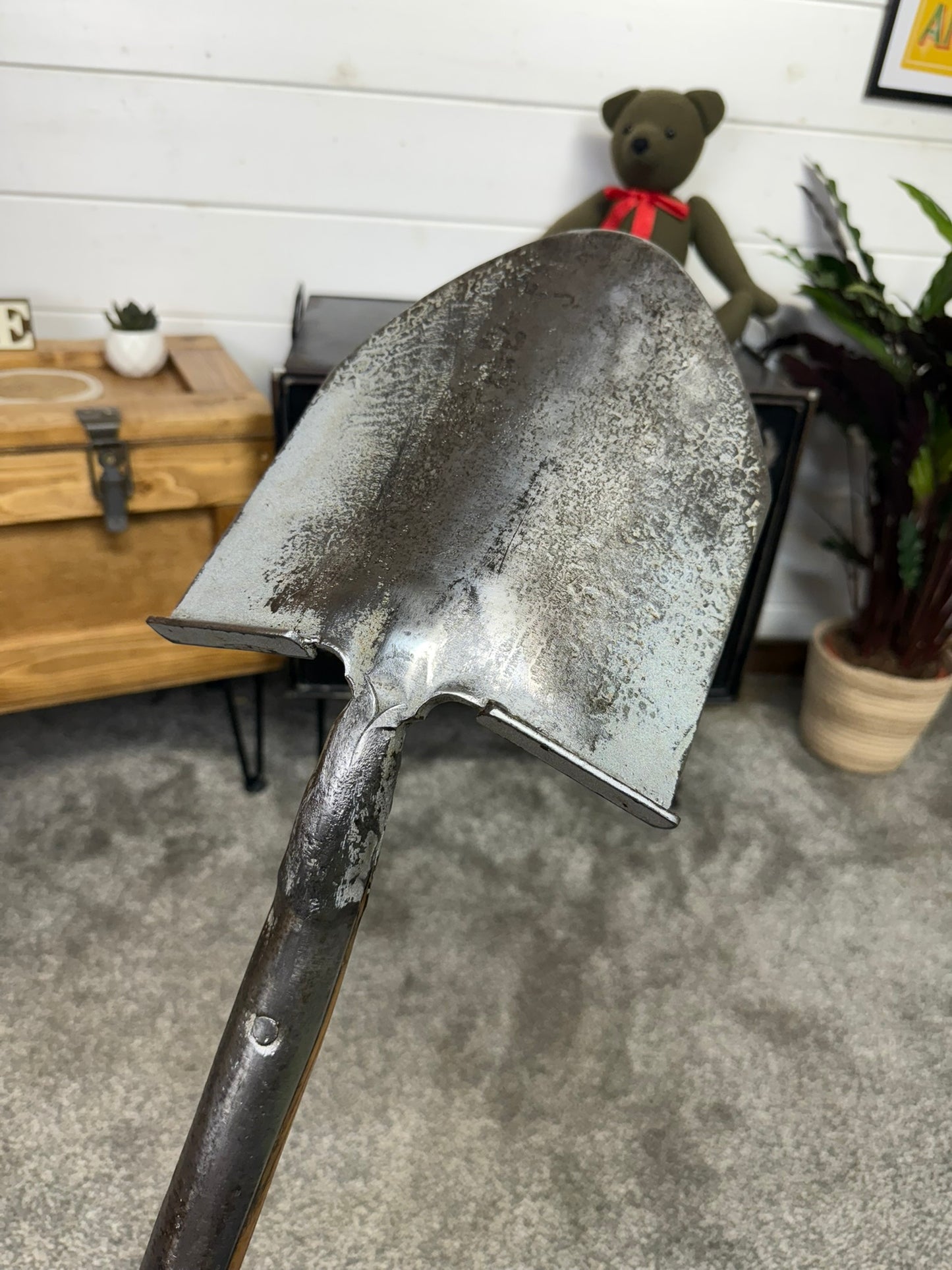 Vintage Military 3ft Bulldog 1988 British Army General Service Shovel Spade Stamped