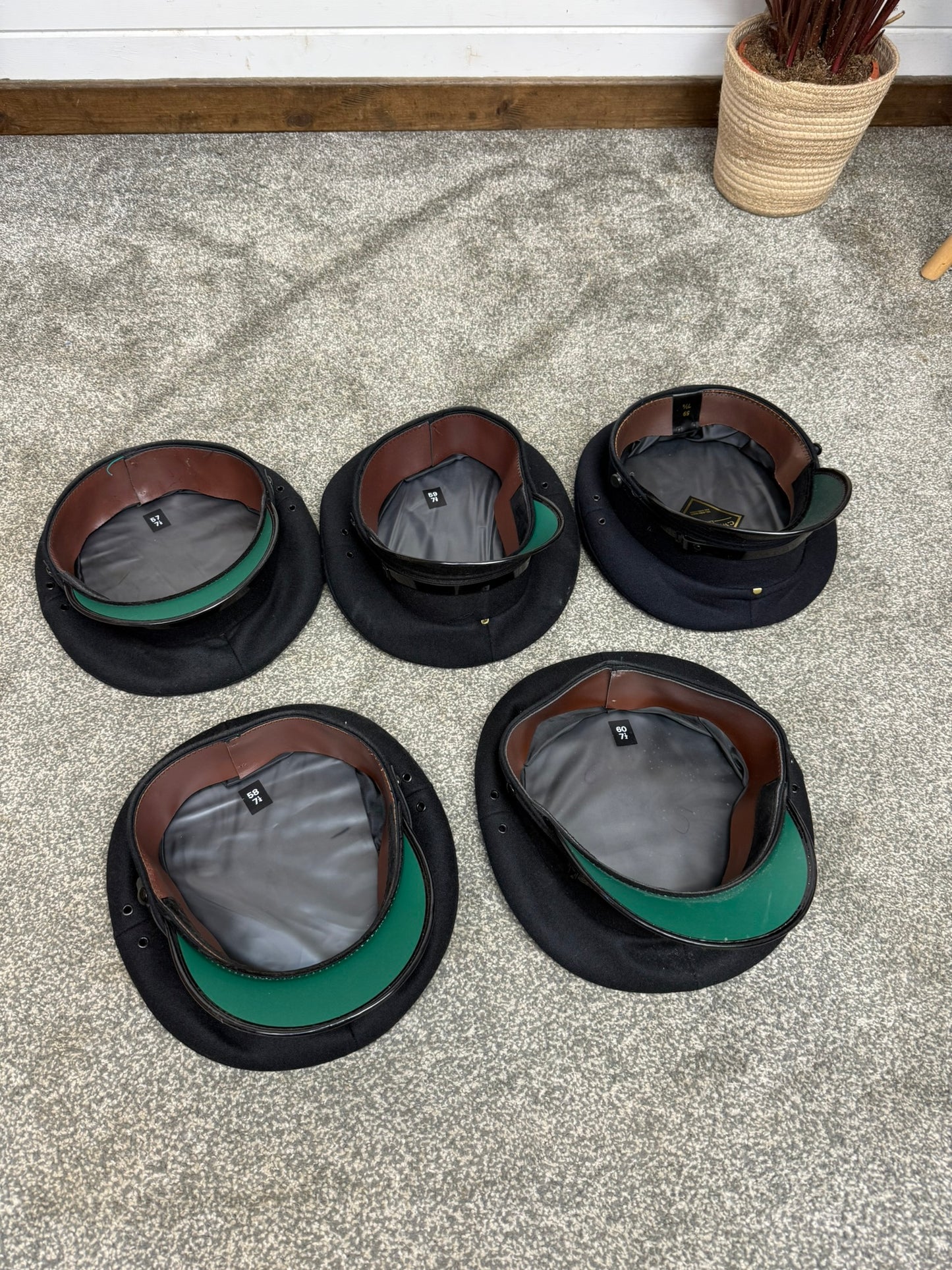 Ex Police Black Peak Cap Genuine Issue Chauffeur Fancy Dress Theatre Film Prop Collectible