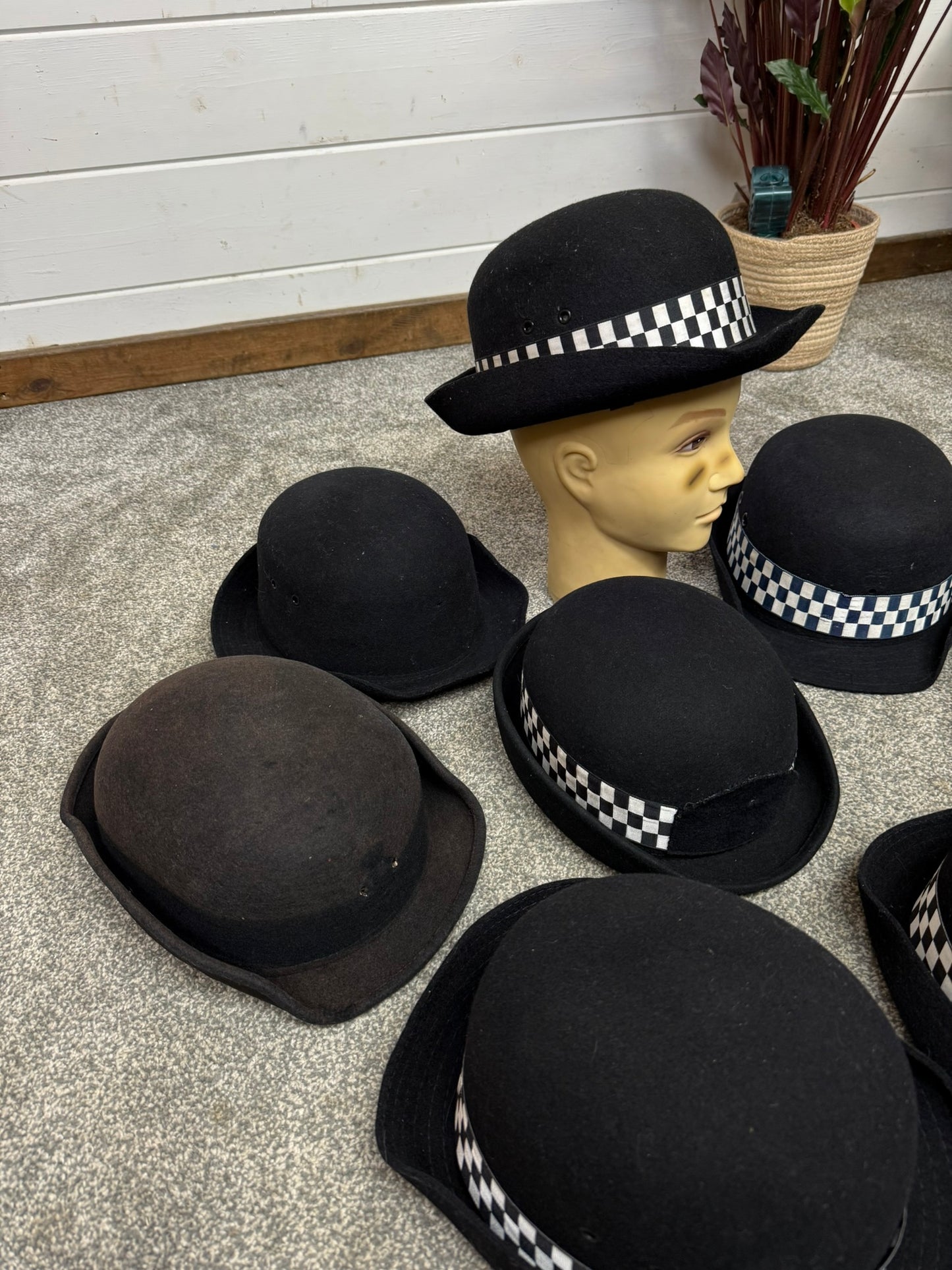 8x Ex Police WPC Women's Bowler Hat Job Lot Film Theatre Dress up