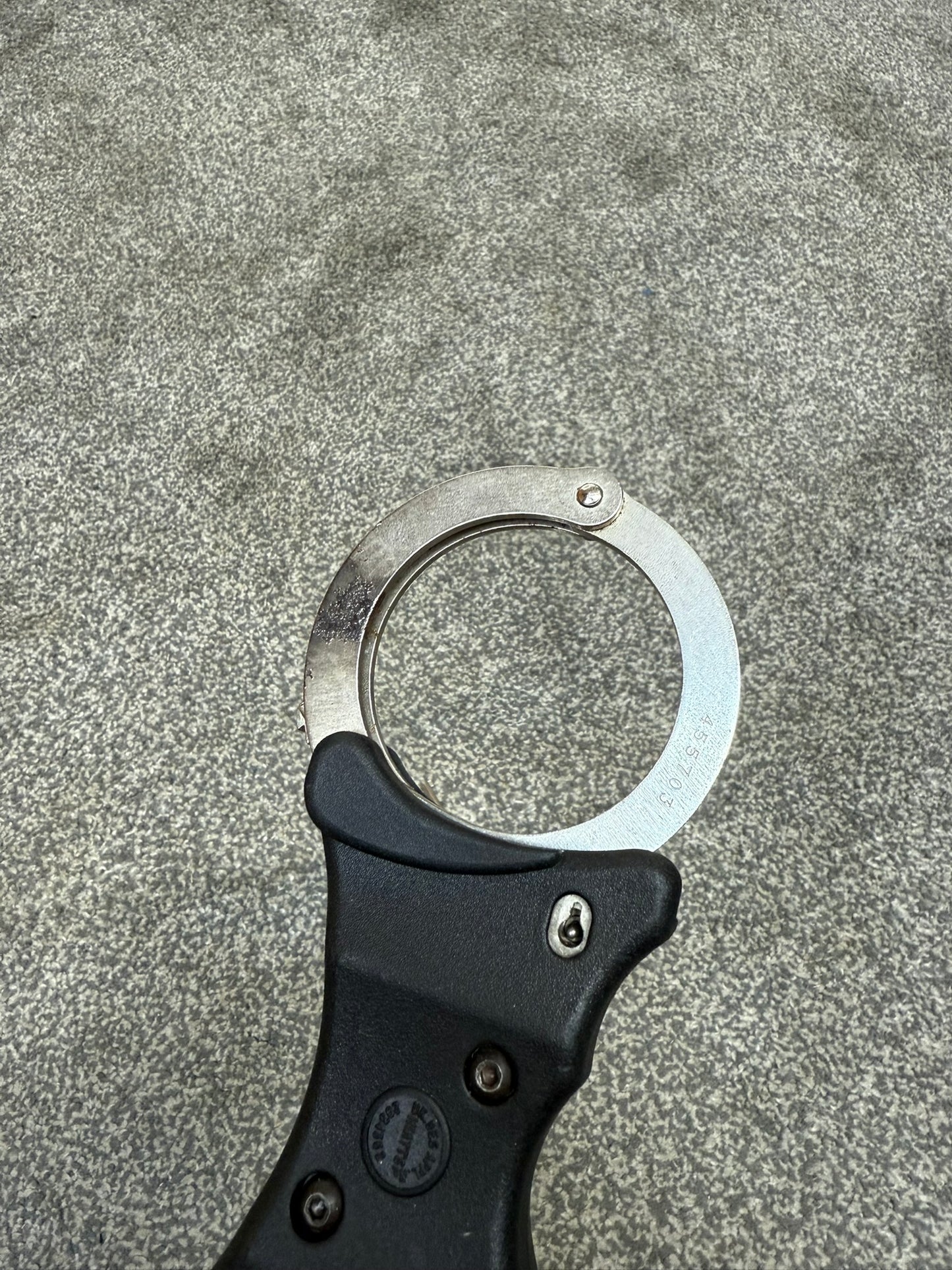 Ex Police Hiatt Rigid Handcuffs With Serial Security Cuffs Displays Collectible