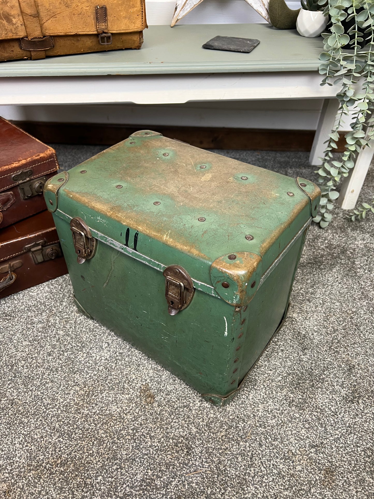 Vintage Retro Storage Box Small Chest Boho Industrial Decor Square Home Storage