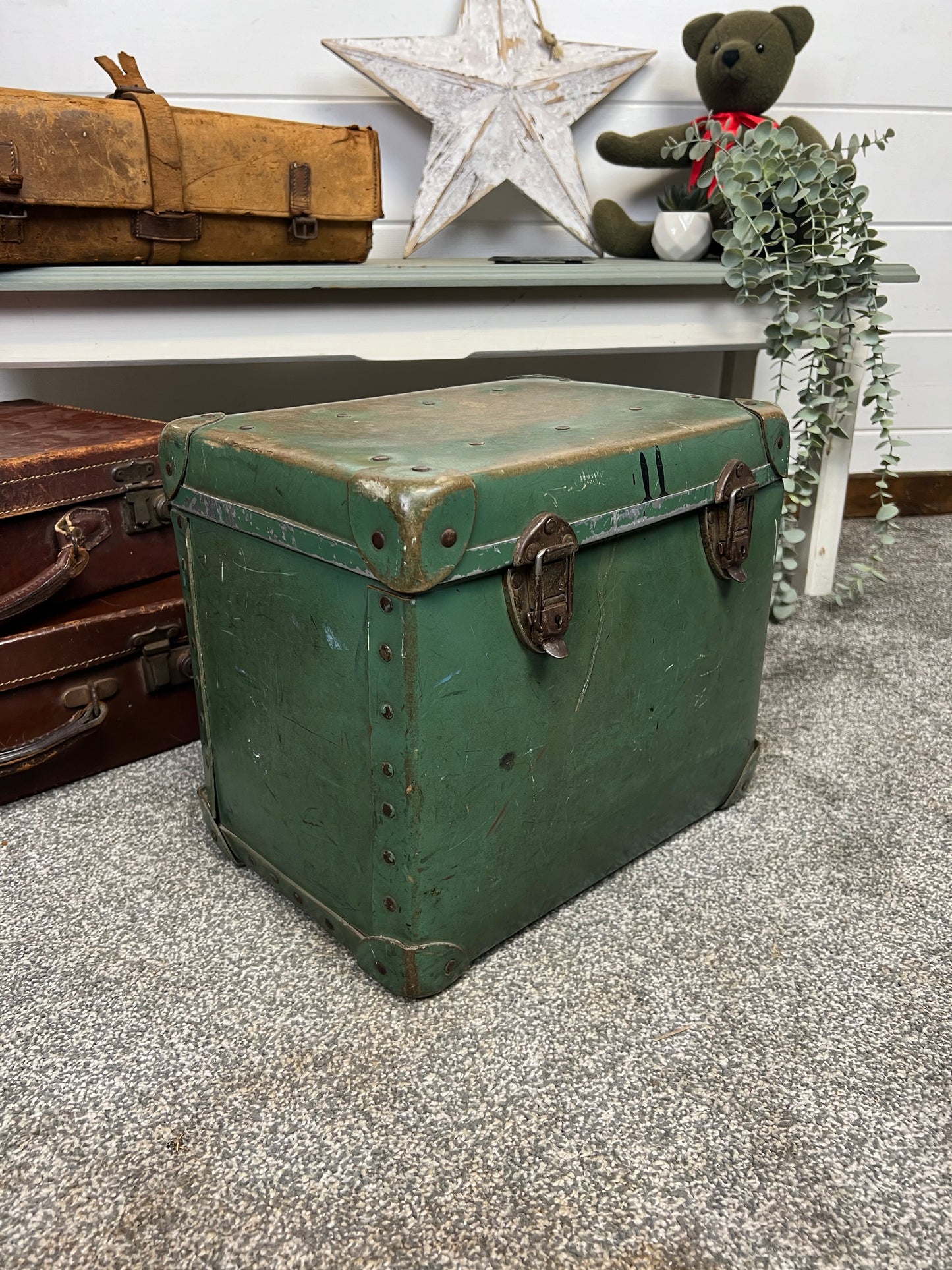 Vintage Retro Storage Box Small Chest Boho Industrial Decor Square Home Storage