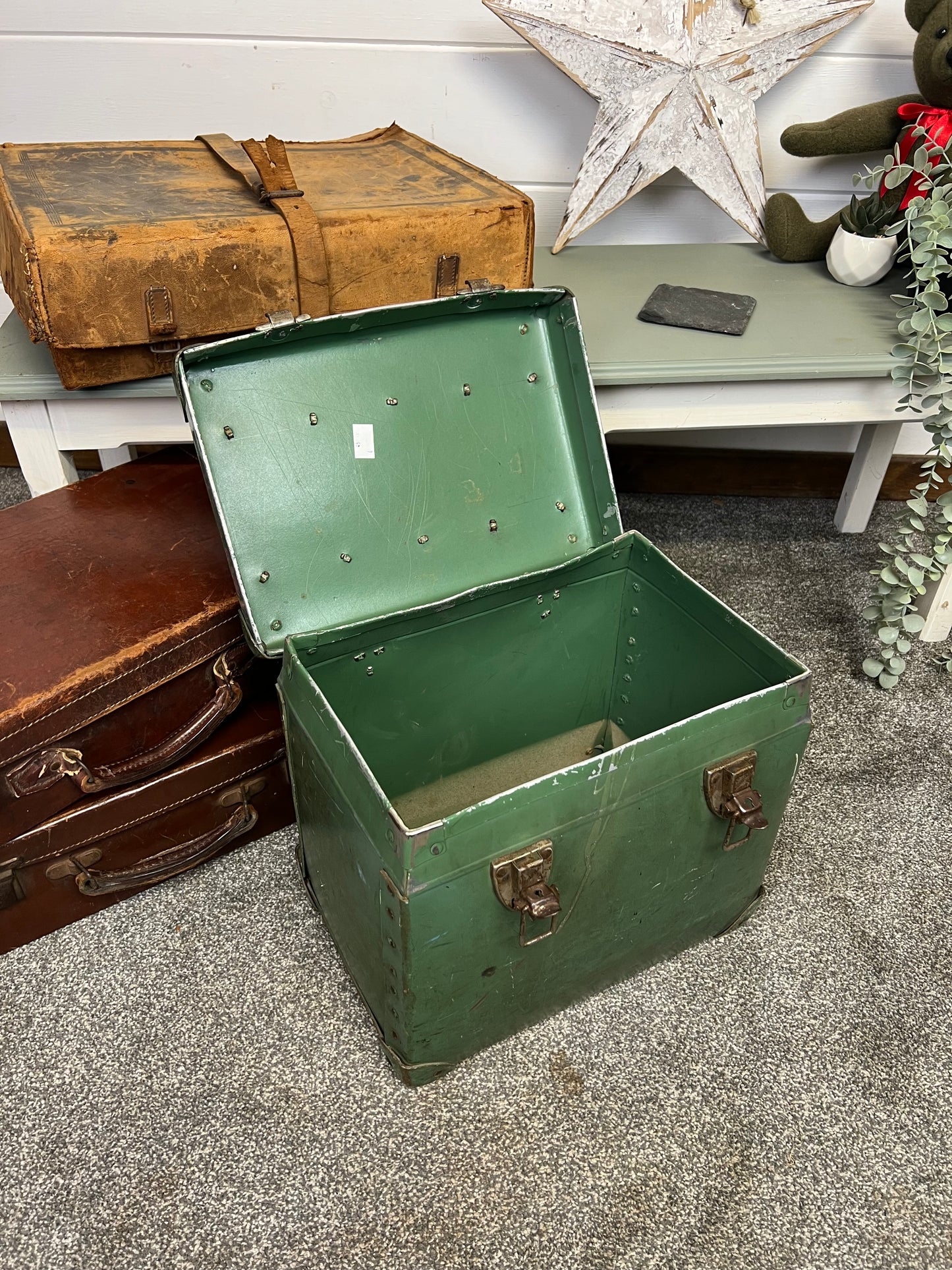 Vintage Retro Storage Box Small Chest Boho Industrial Decor Square Home Storage