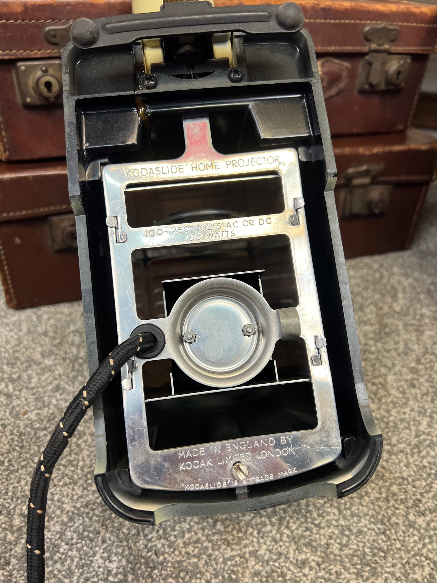 Vintage Kodak Kodaslide Slide Projector In Wooden Box 60's Retro Collectable Display