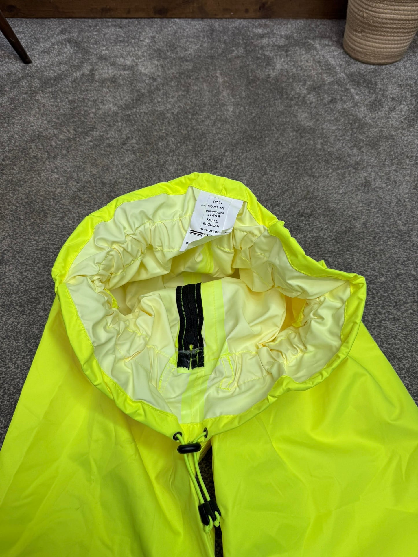 Ex Police Hi Vis Waterproof Trousers Wet Weather Biker Mechanic Over Trousers