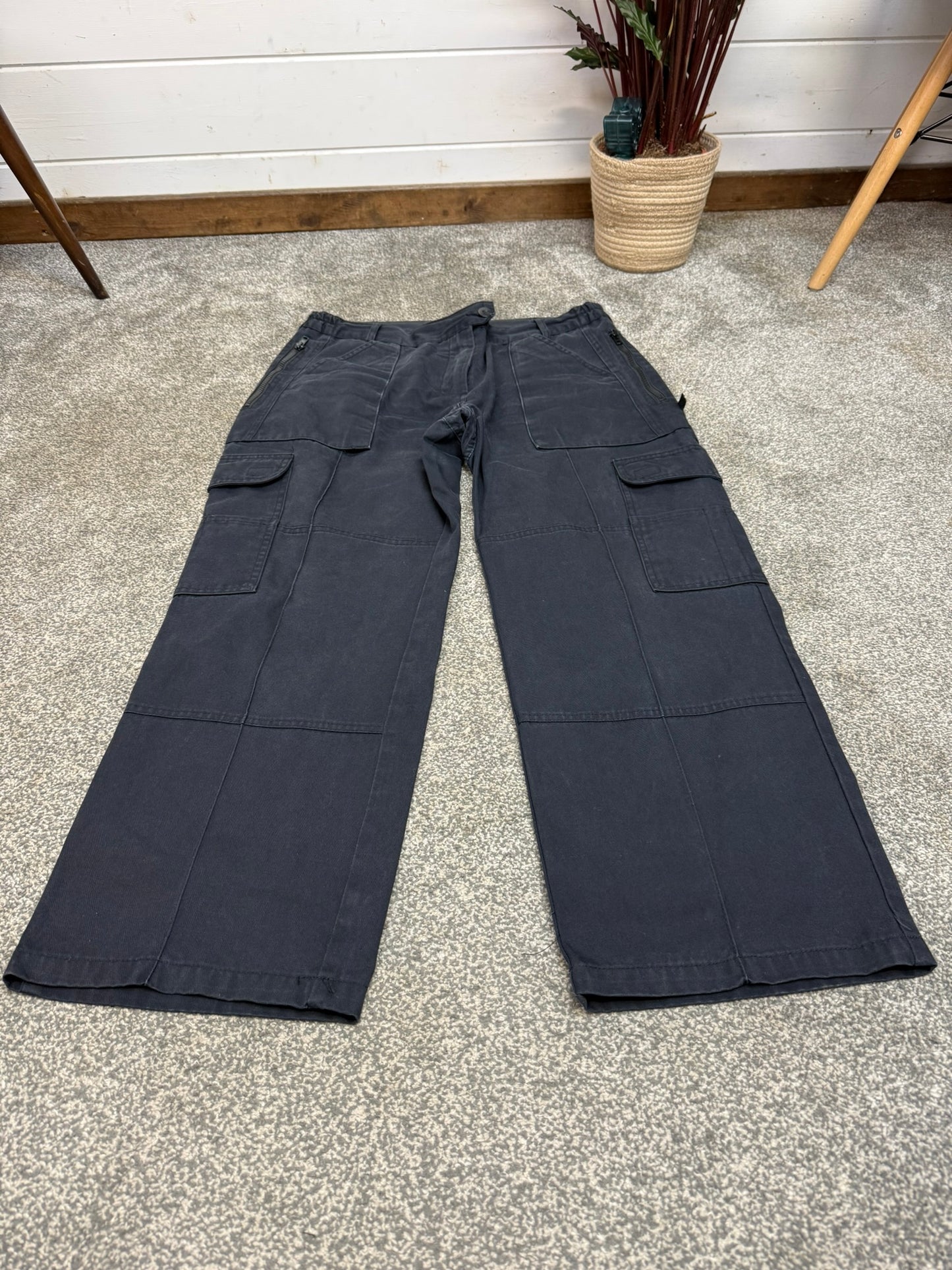 15x Ex Police Black Cargo Trousers Good Job Lot Security Uniform Theatre Film Hire