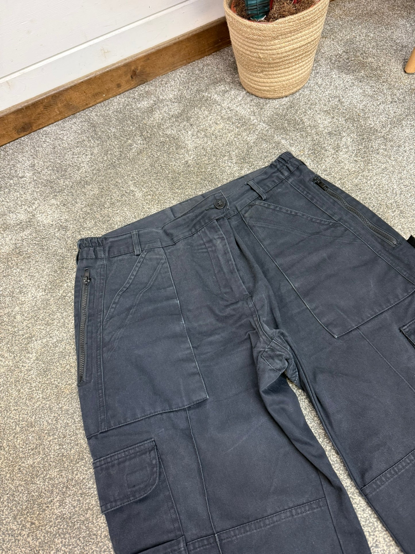15x Ex Police Black Cargo Trousers Good Job Lot Security Uniform Theatre Film Hire