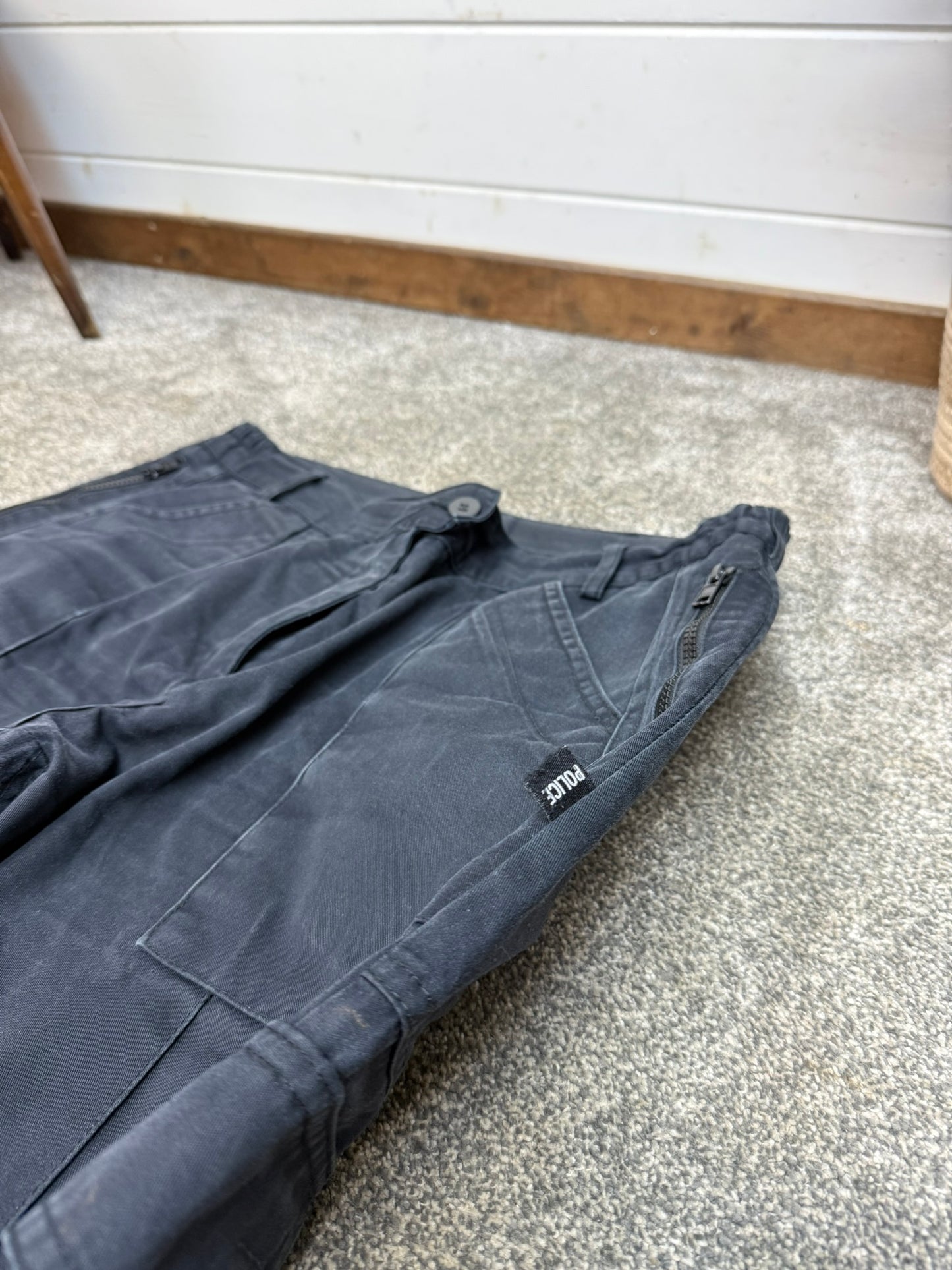 15x Ex Police Black Cargo Trousers Good Job Lot Security Uniform Theatre Film Hire