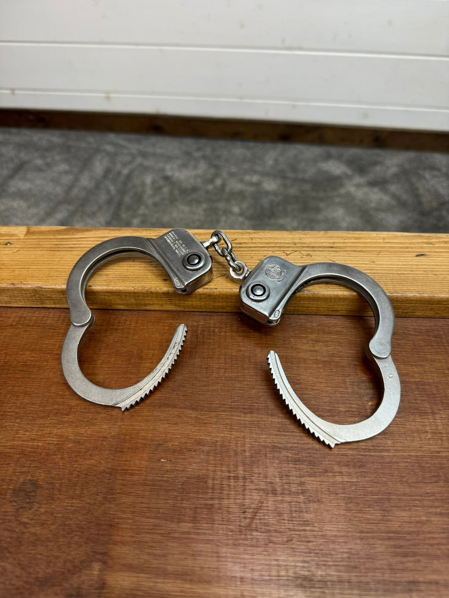 Vintage 1960's Smith & Wesson Handcuffs Model 94 Chain Cuffs - No Key