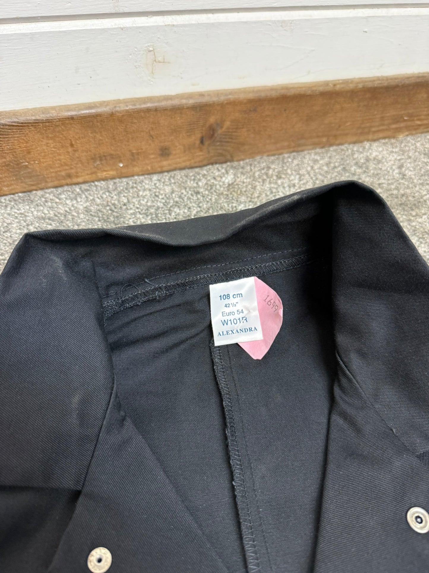 Alexandra Black Coveralls Ex Police 42.5" Large Garage Mechanic Heavy Duty