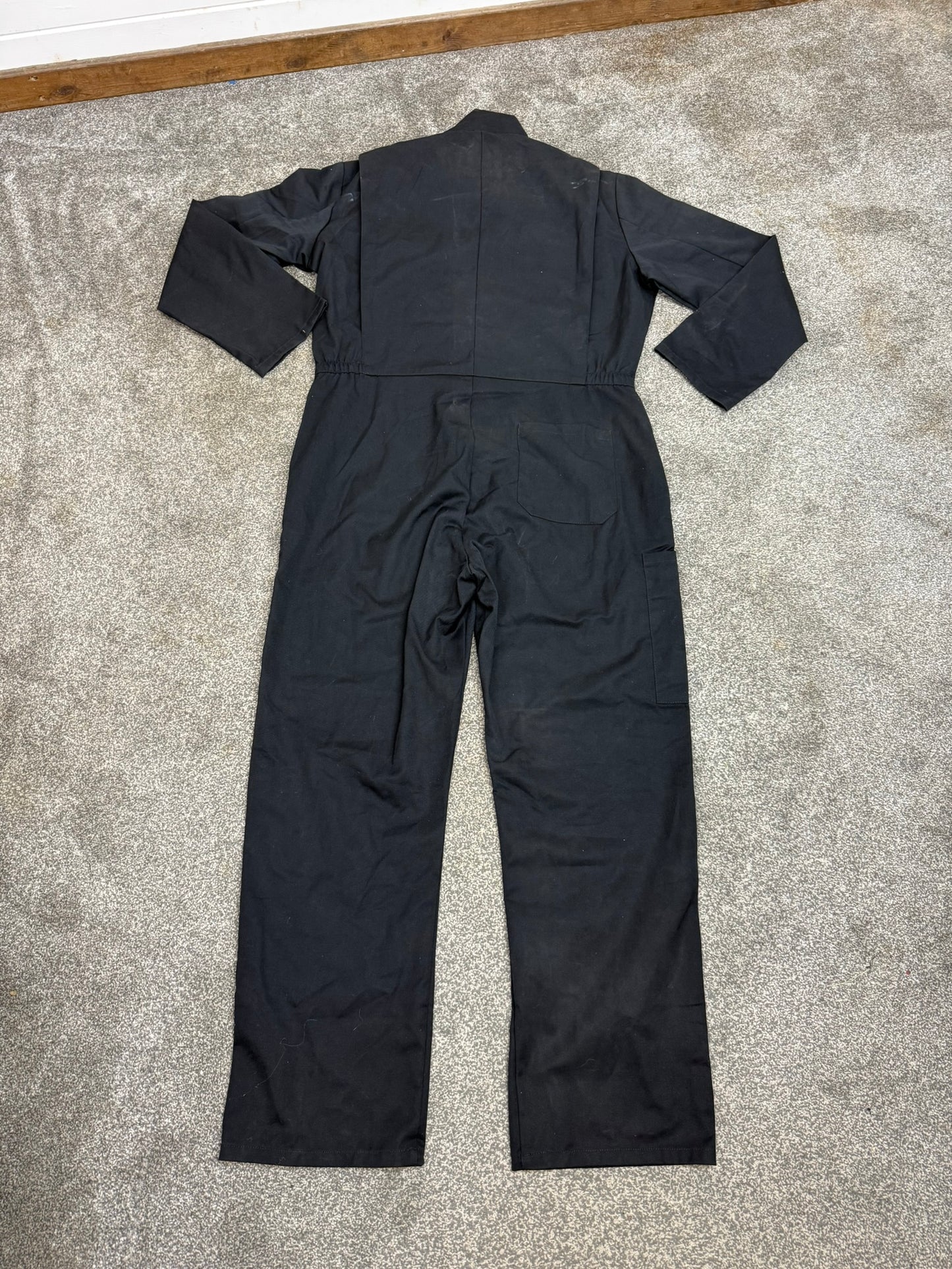 Alexandra Black Coveralls Ex Police 42.5" Large Garage Mechanic Heavy Duty