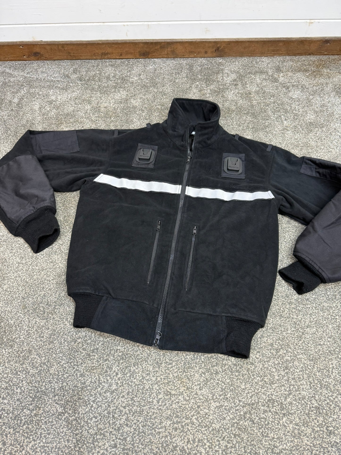 Ex Police Black Tornado Fleece SMALL Klickfast Reflective Security Riding Theatre Jumper