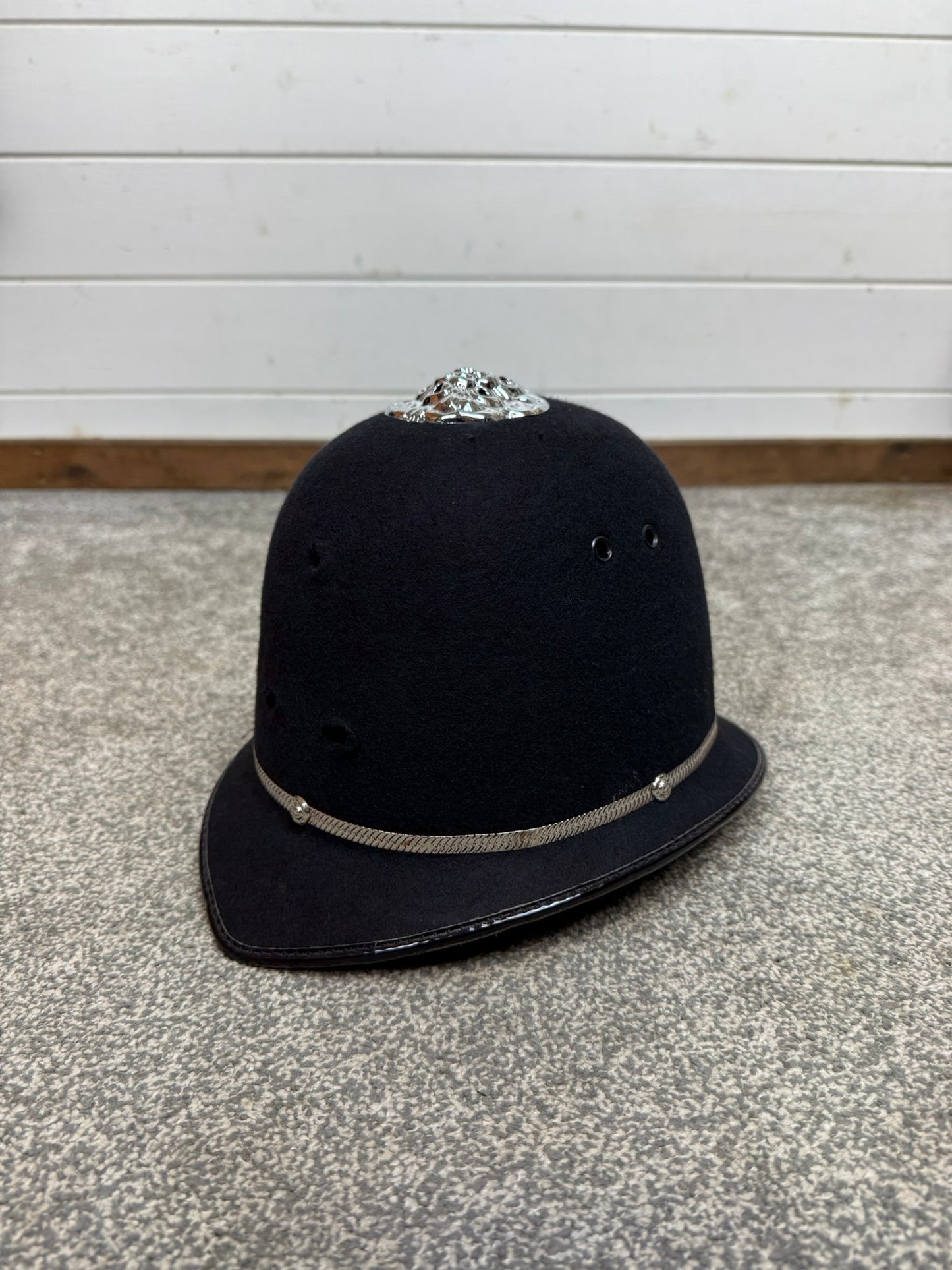 Ex Police Bobby Helmet Rose Top 59cm Custodian Hat Collectors Film Display
