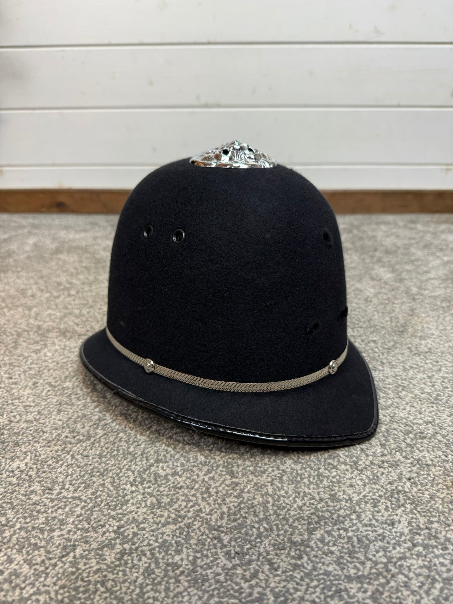 Ex Police Bobby Helmet Rose Top 59cm Custodian Hat Collectors Film Display