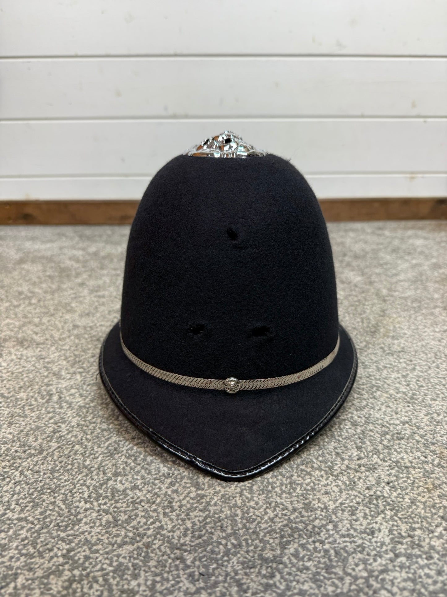 Ex Police Bobby Helmet Rose Top 59cm Custodian Hat Collectors Film Display