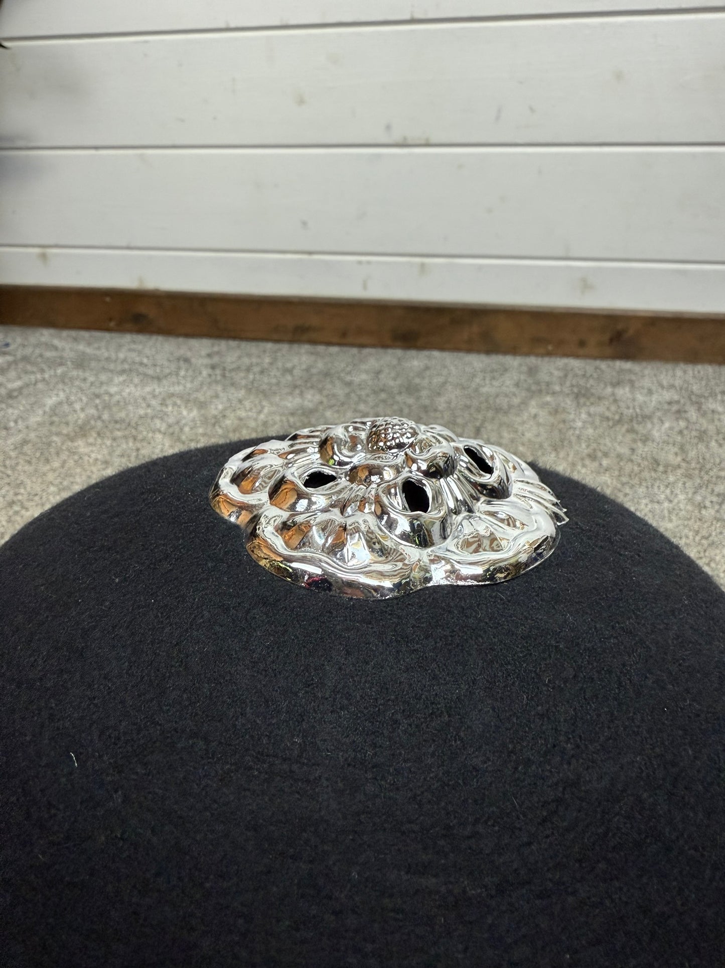 Ex Police Bobby Helmet Rose Top 59cm Custodian Hat Collectors Film Display