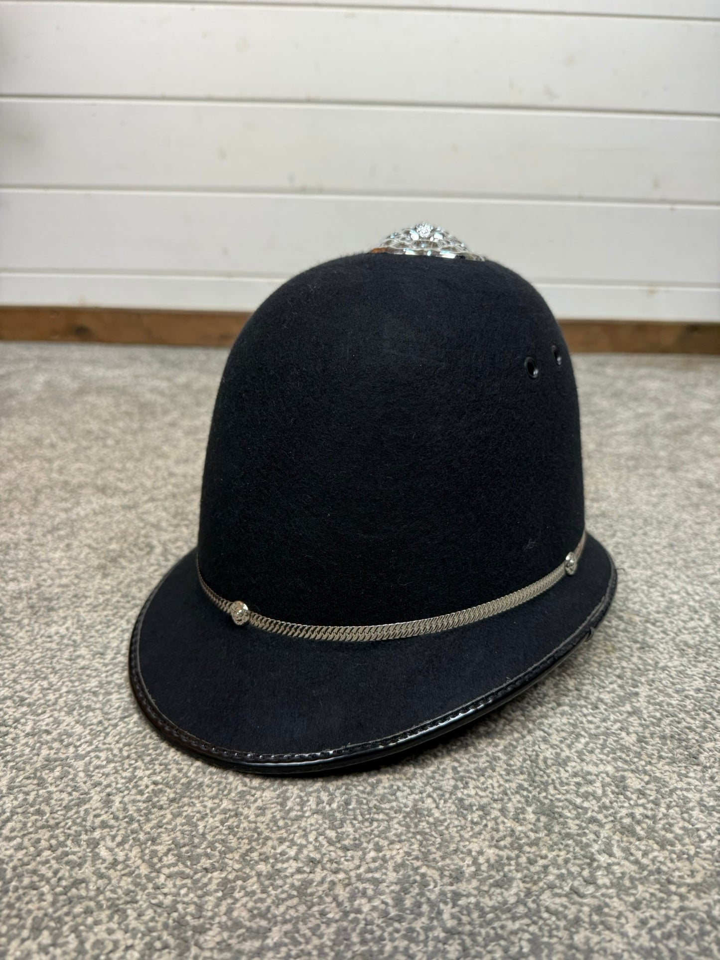 Ex Police Bobby Helmet Rose Top 59cm Custodian Hat Collectors Film Display