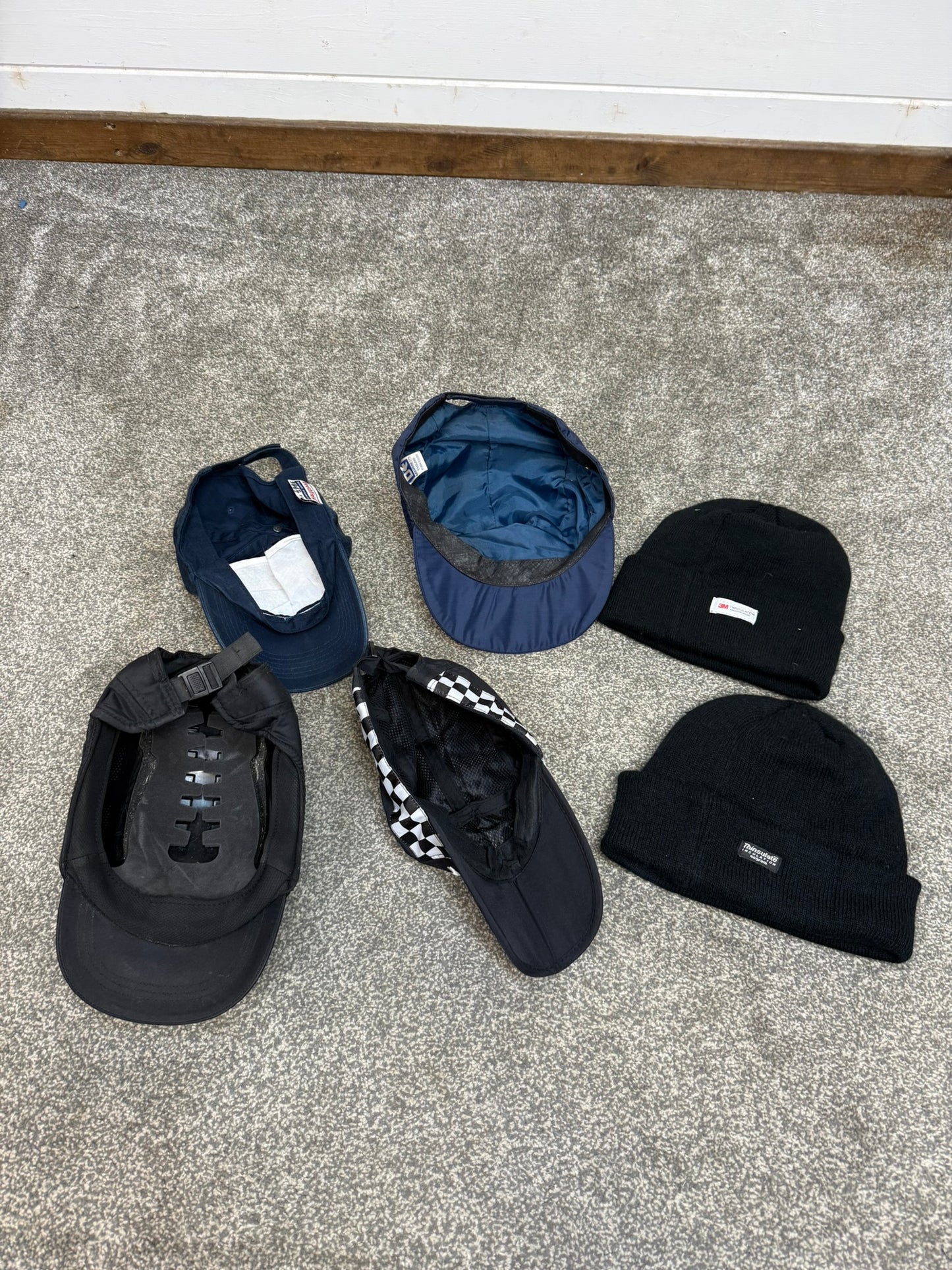 6x Ex Police ARU Baseball Caps & Beanie Hat Job Lot Uniform Film Prop Lot