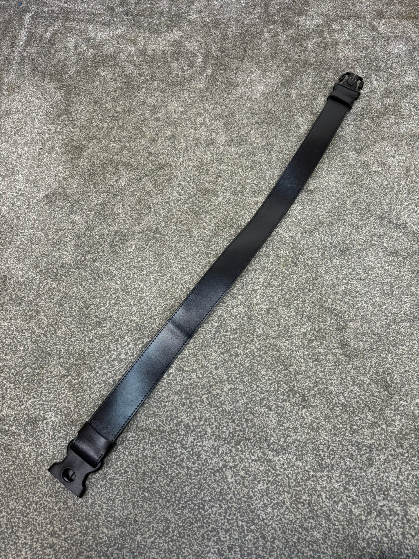 Ex Police Black Leather Duty Belt 39.5" Riot PSU Heavy Duty Belt