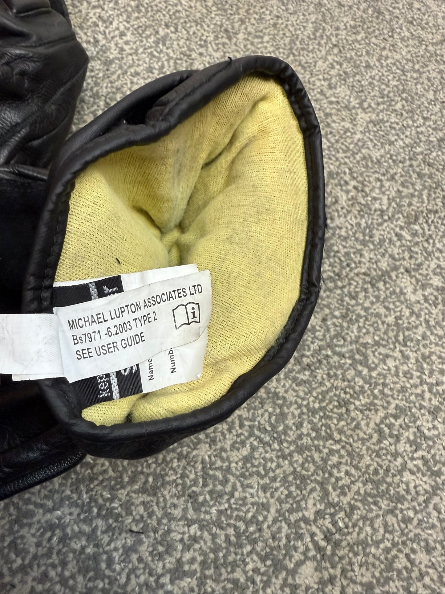 Ex Police MLA Defender Leather Riot Gloves Size 11 Motorcycle Biker Paintball Airsoft Security