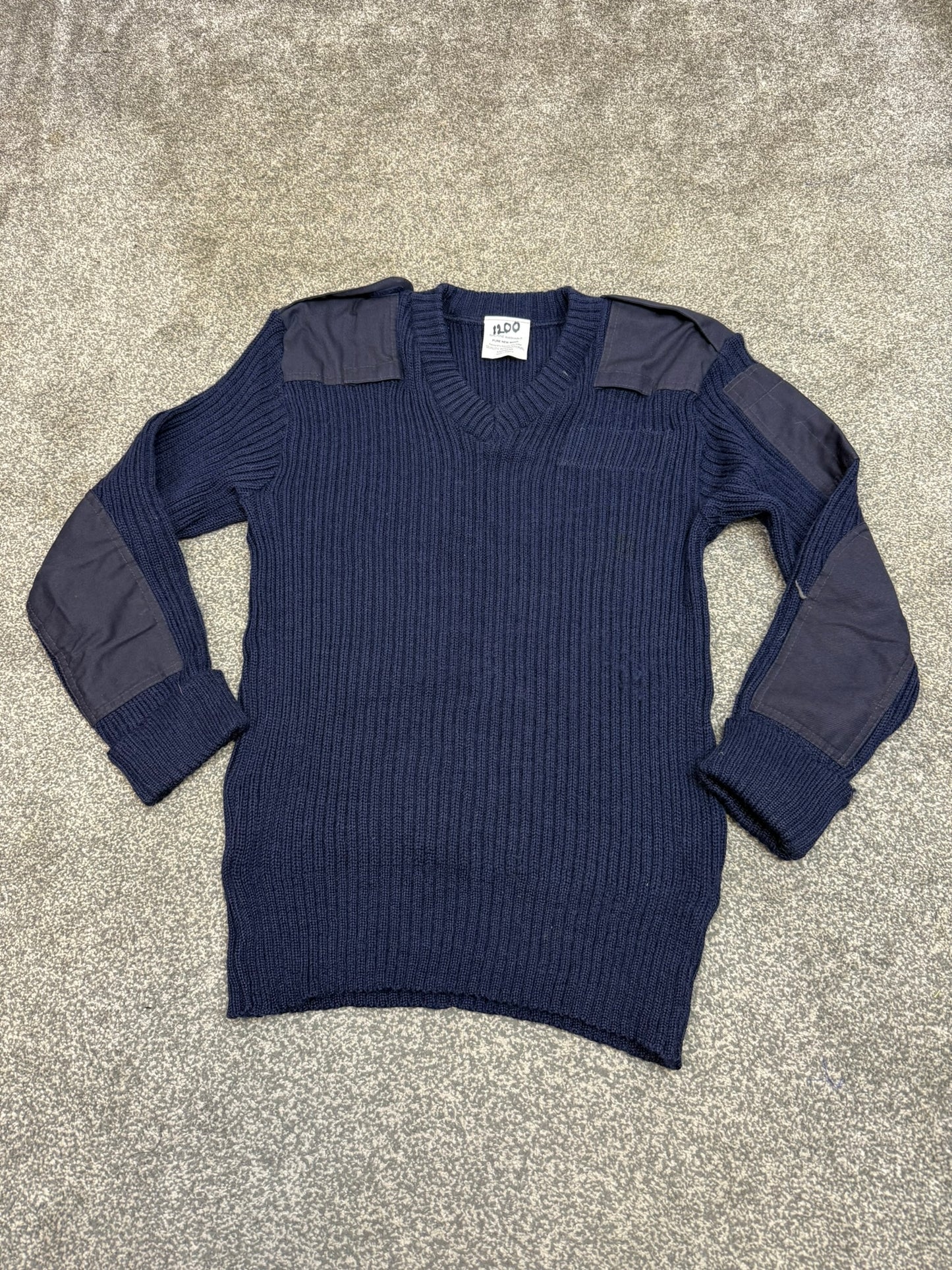 Ex Police Blue Pullover 46" X LARGE Commando Jumper Yard Work Security