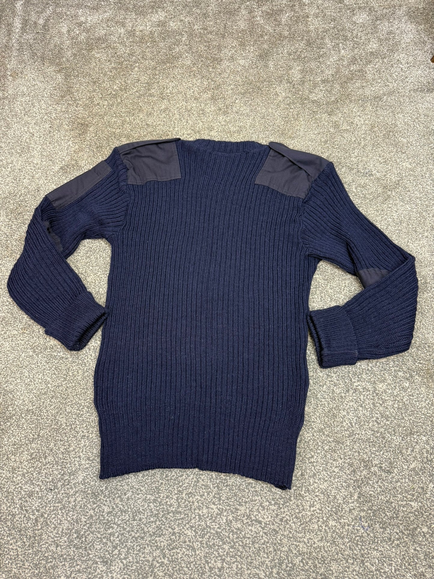 Ex Police Blue Pullover 46" X LARGE Commando Jumper Yard Work Security