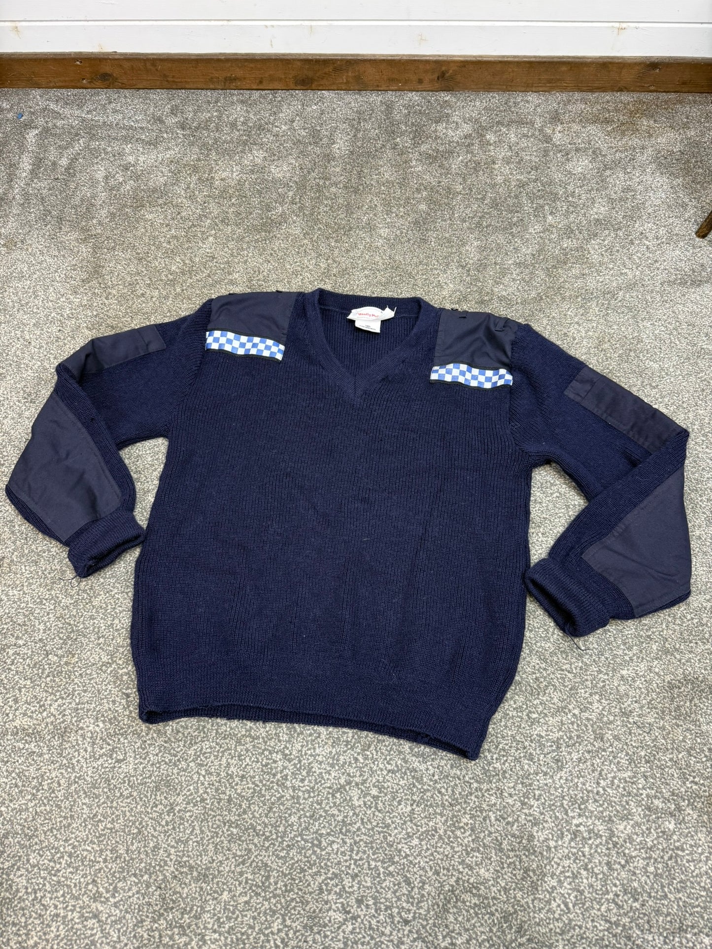 Ex Police Wooly Pully Pullover 100% Wool Commando Jumper Security Farmer Warm