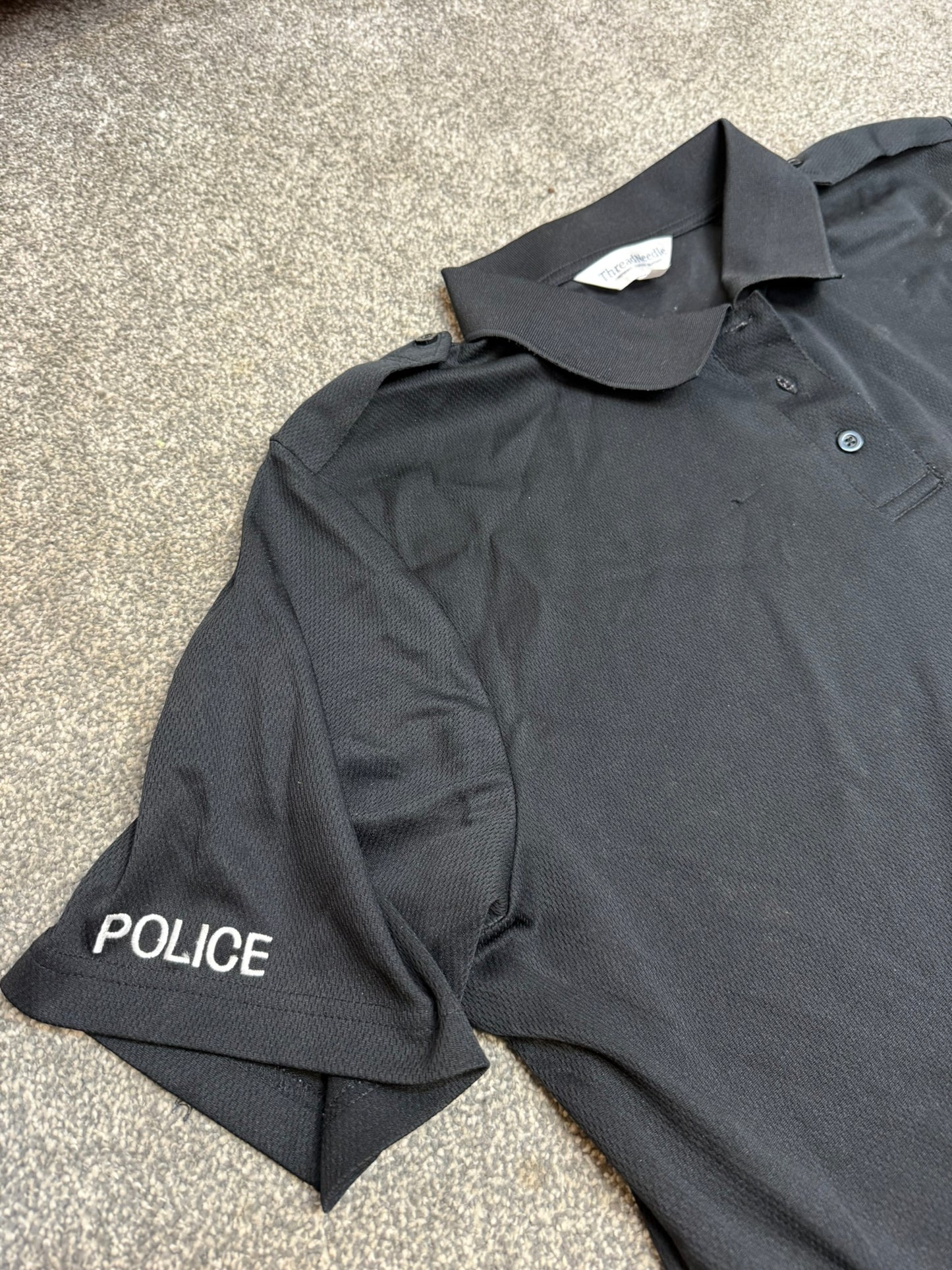 Ex Police Black Wicking T-Shirts XXL Display Uniform Film TV Collector