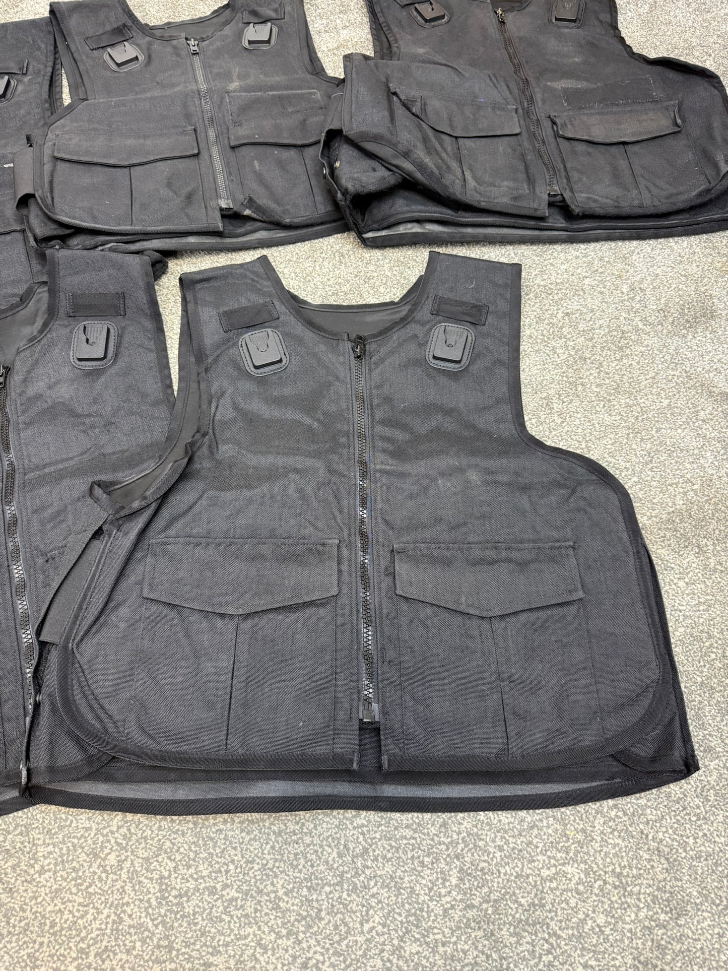 5x Ex Police Met Style Body Armour Covers Vest Job Lot Filming TV Prop Security