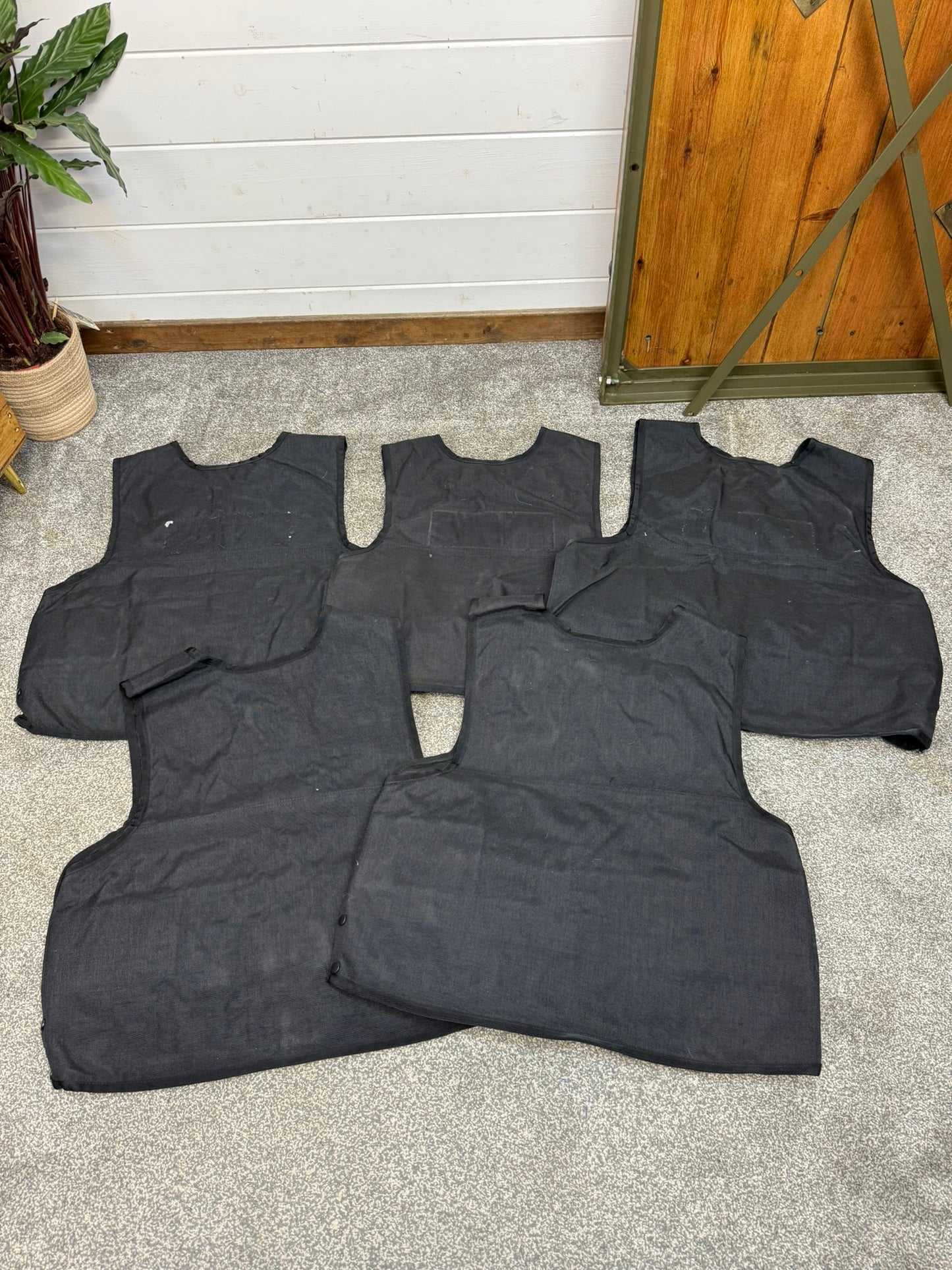 5x Ex Police Met Style Body Armour Covers Vest Job Lot Filming TV Prop Security