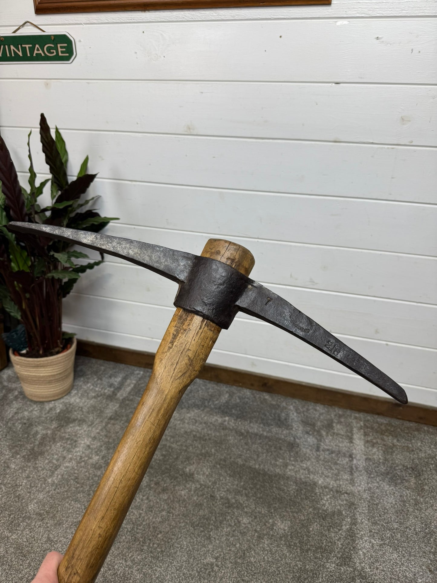 Vintage Long Handle Pioneer Pick Axe Reclaimed Pickaxe
