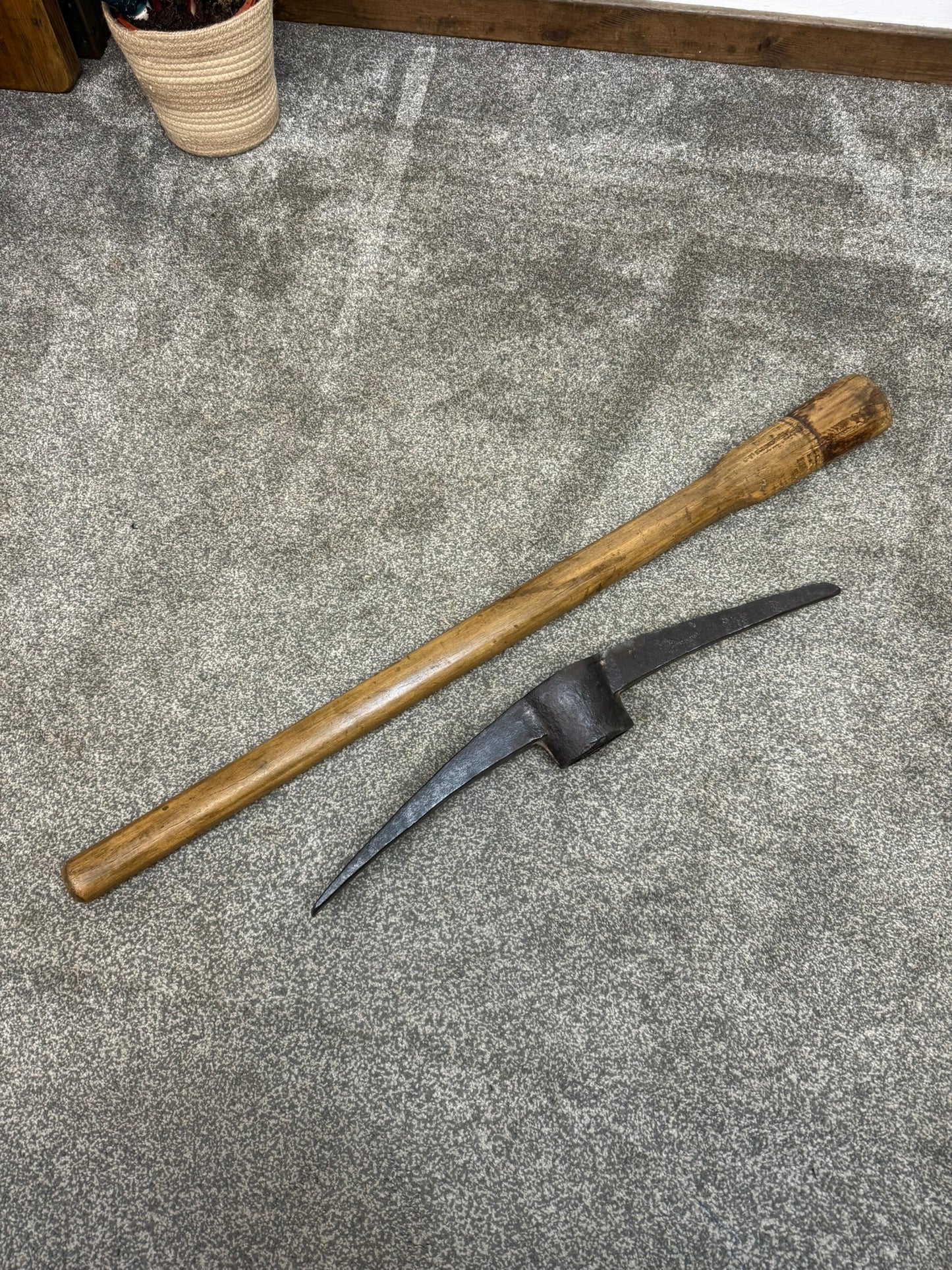 Vintage Long Handle Pioneer Pick Axe Reclaimed Pickaxe