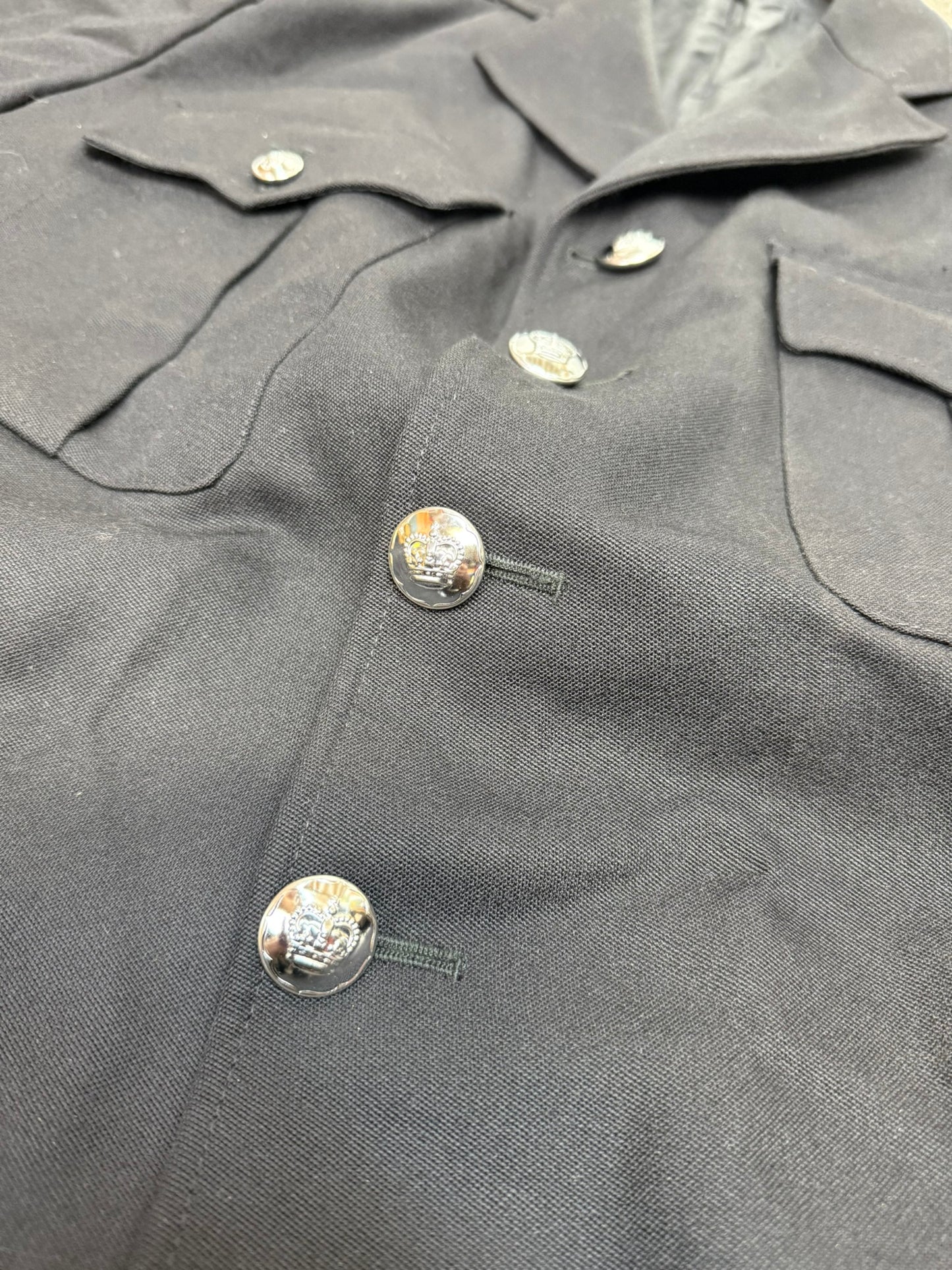 Ex Police Black Tunic 47" Chest Crown Buttons Dewhirst Fancy Dress Theatre