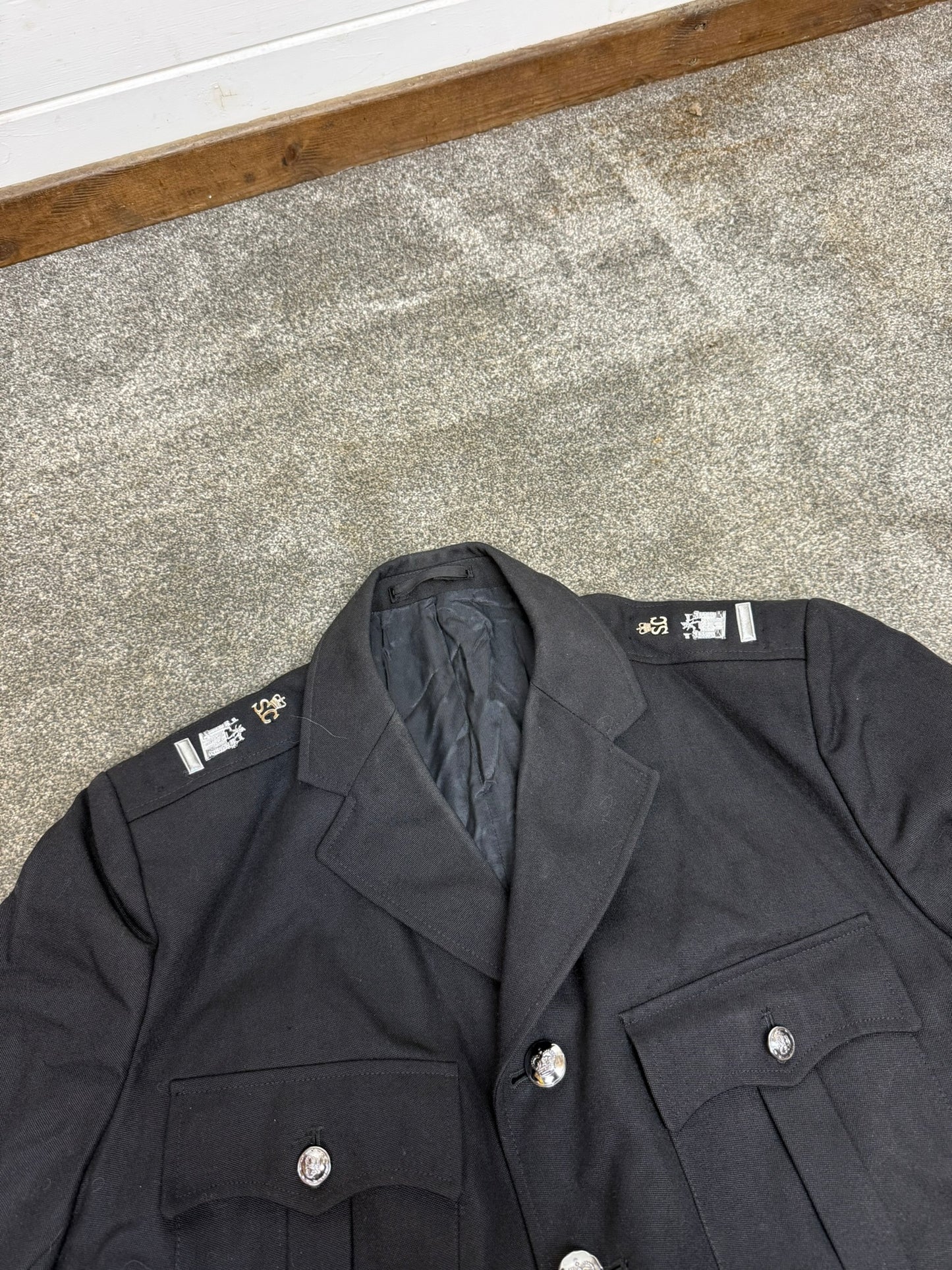 Ex Police Black Tunic 47" Chest Crown Buttons Dewhirst Fancy Dress Theatre