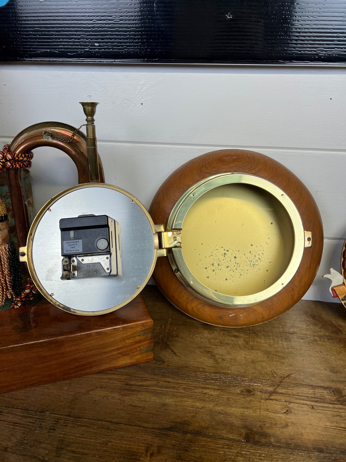 Vintage Brass Ships Bells Clock Battle Of The Atlantic 50th Anniversary Sewills Liverpool