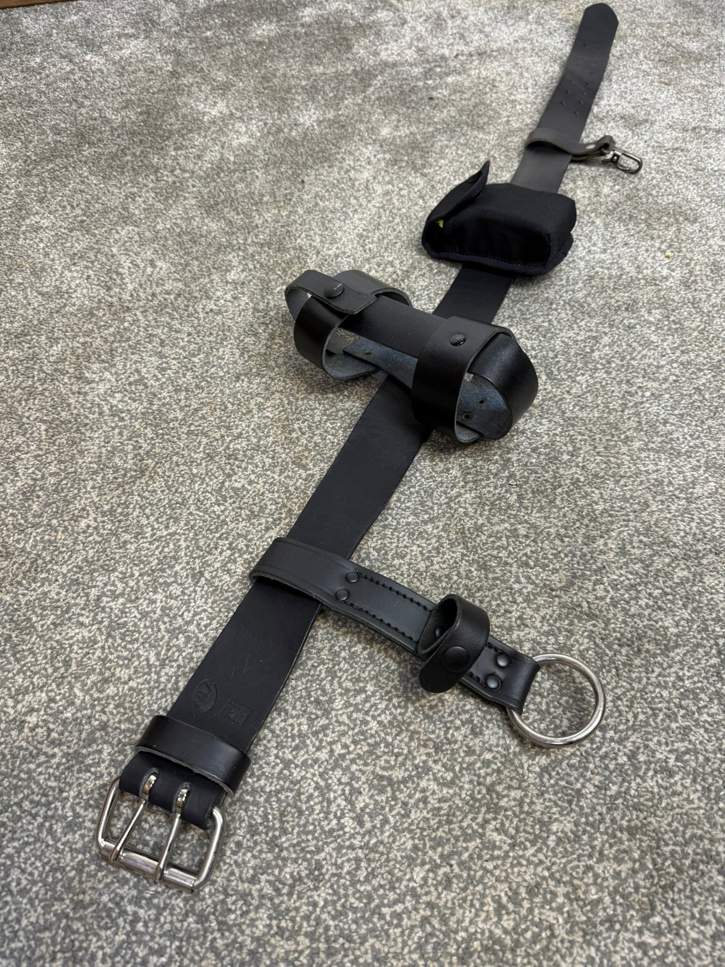 Ex Police Leather Belt & Pouches Fast Strap 40" Waist Security Tool Belt