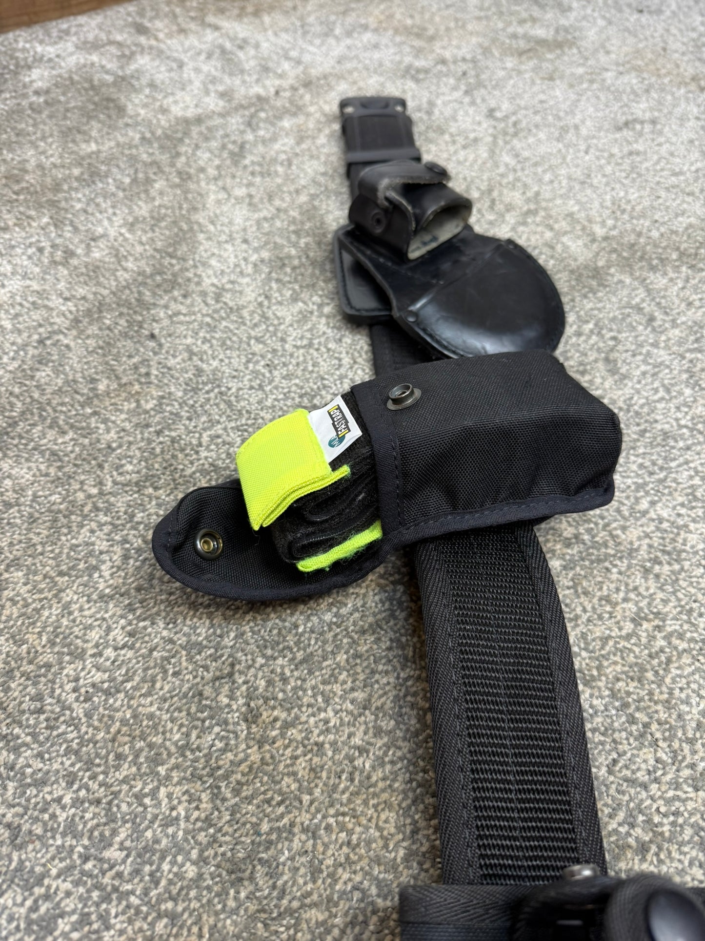 Ex Police Nylon Belt Cuff Radio Pouch Fast Strap Restraint 35" Waist Genuine Security Equipment