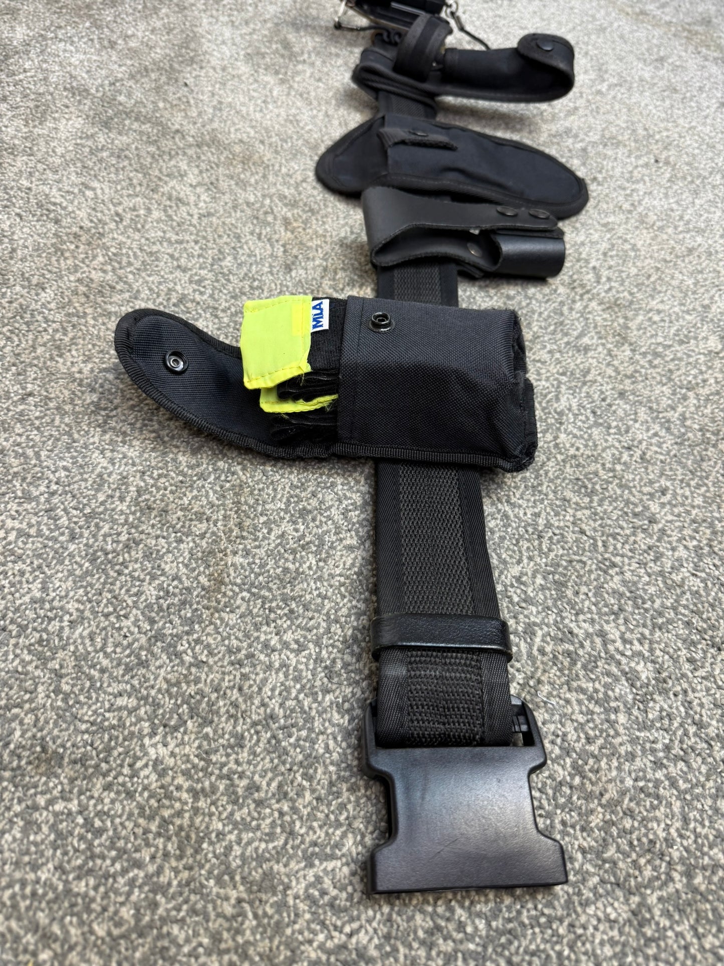 Ex Police Duty Belt Pouches & Fast Strap Restraint X Large 38" Waist Genuine Security Equipment Belt