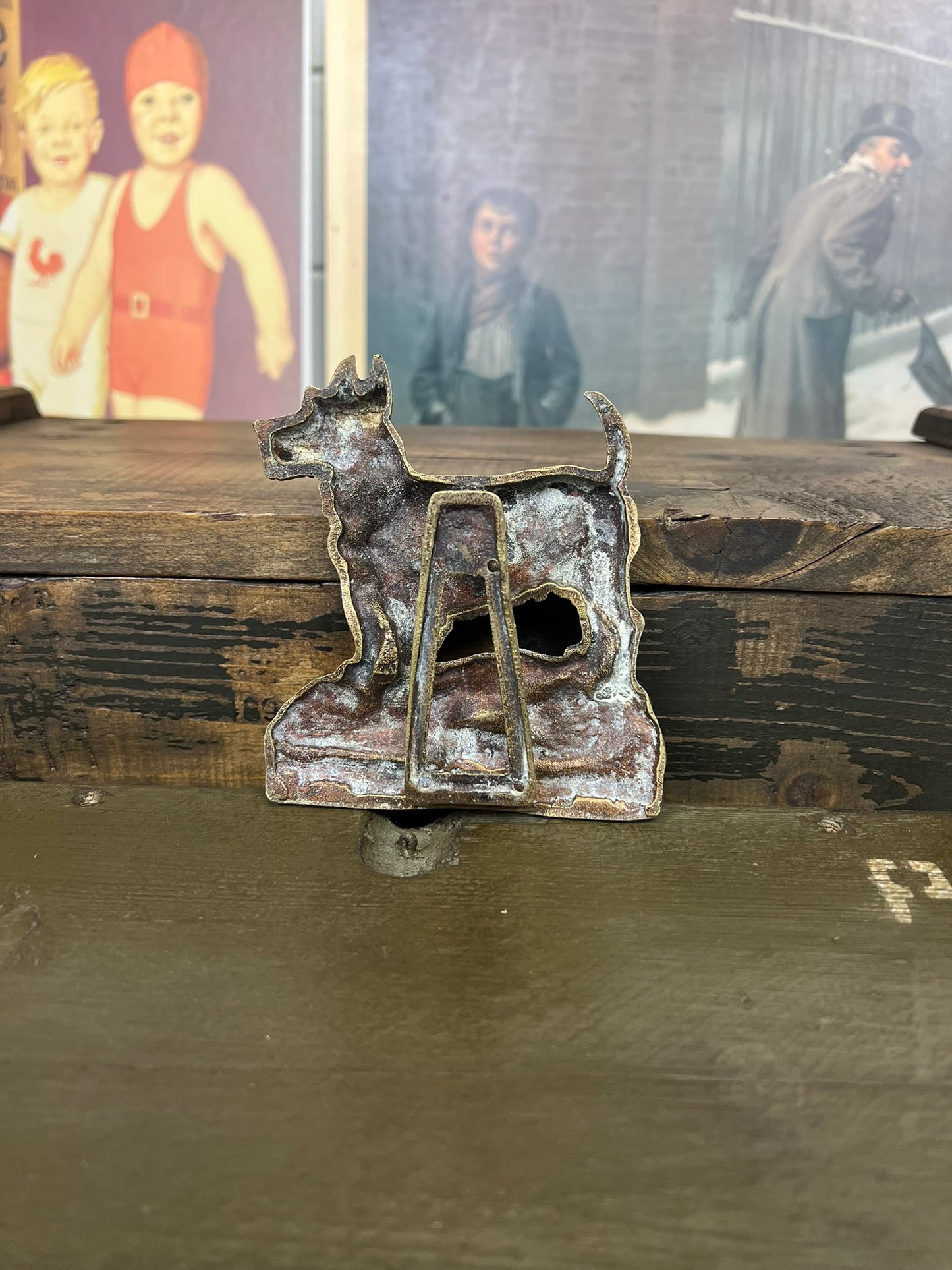 Vintage Brass Door Knocker Aberdeen Terrier Dog Country Farmhouse Door Knocker