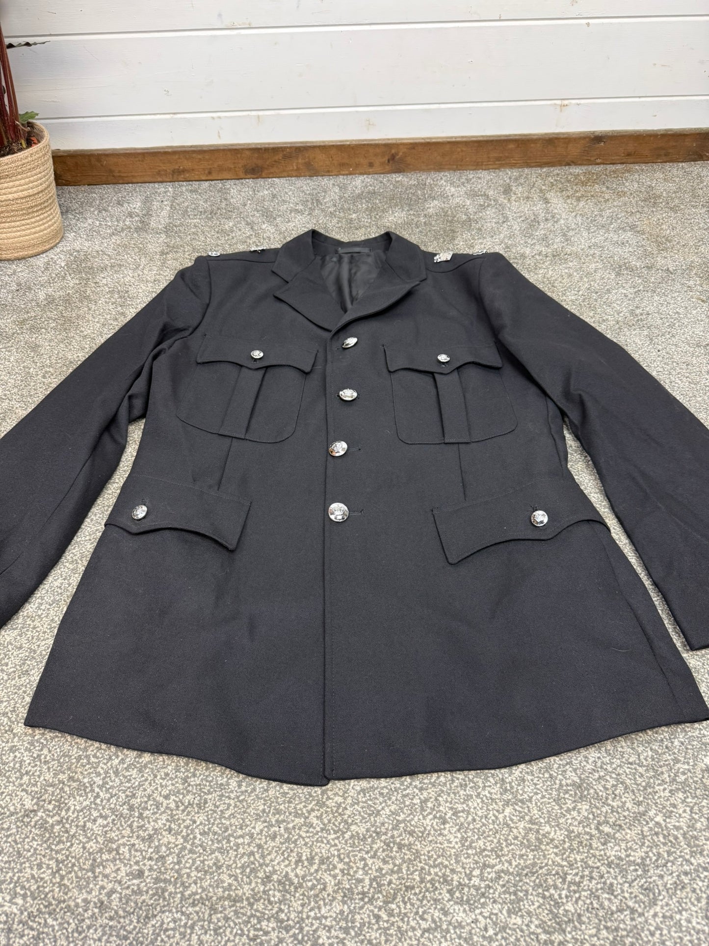 Ex Police Black Tunic 44" Chest Crown Buttons Dewhirst Fancy Dress Theatre