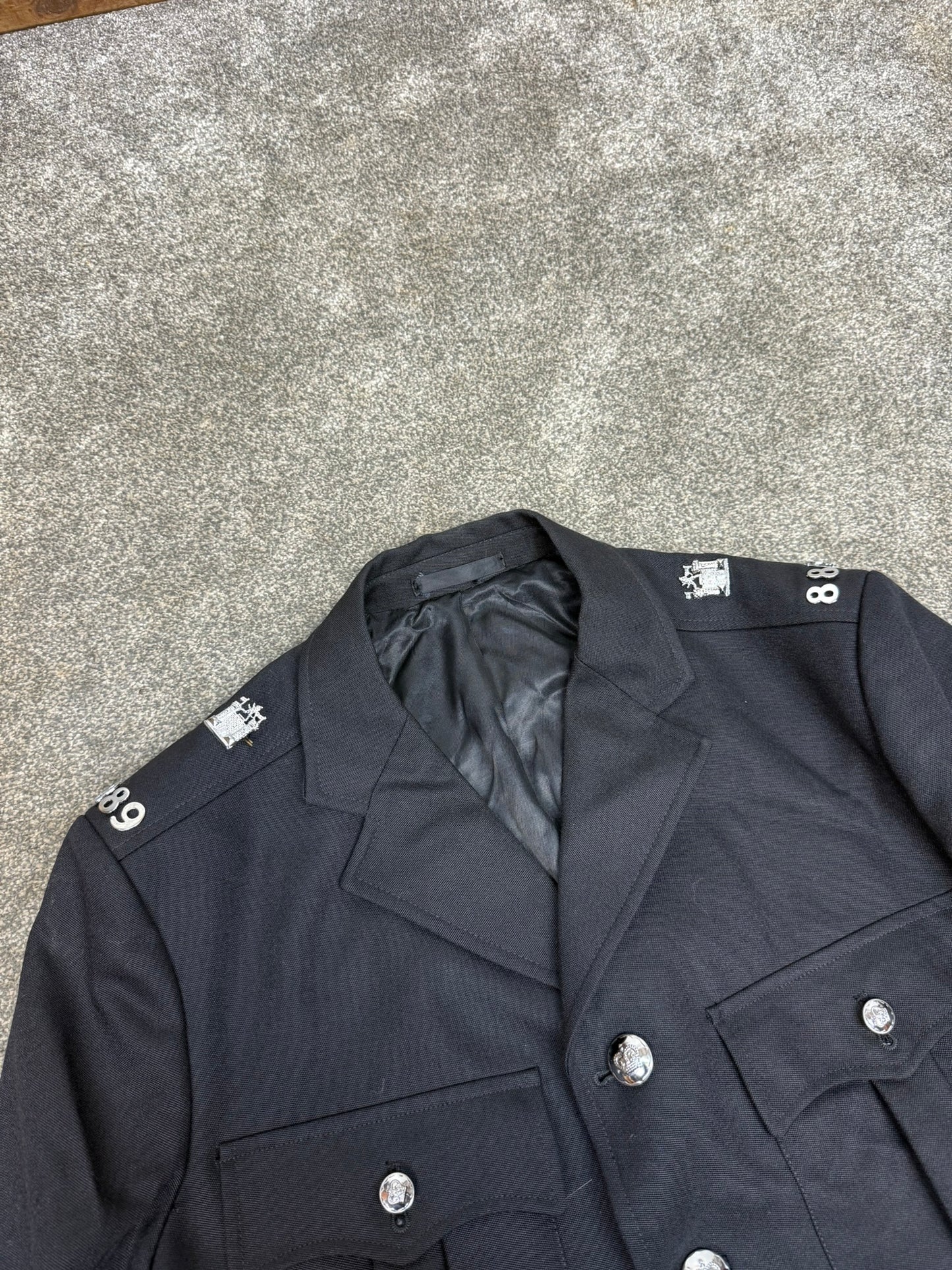 Ex Police Black Tunic 44" Chest Crown Buttons Dewhirst Fancy Dress Theatre