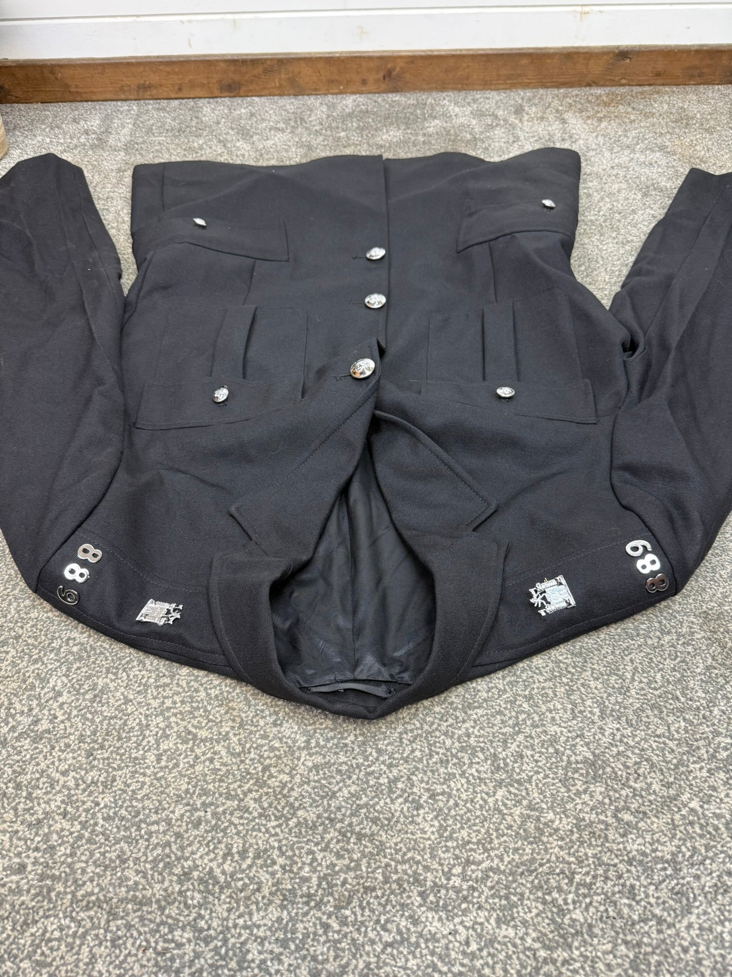 Ex Police Black Tunic 44" Chest Crown Buttons Dewhirst Fancy Dress Theatre