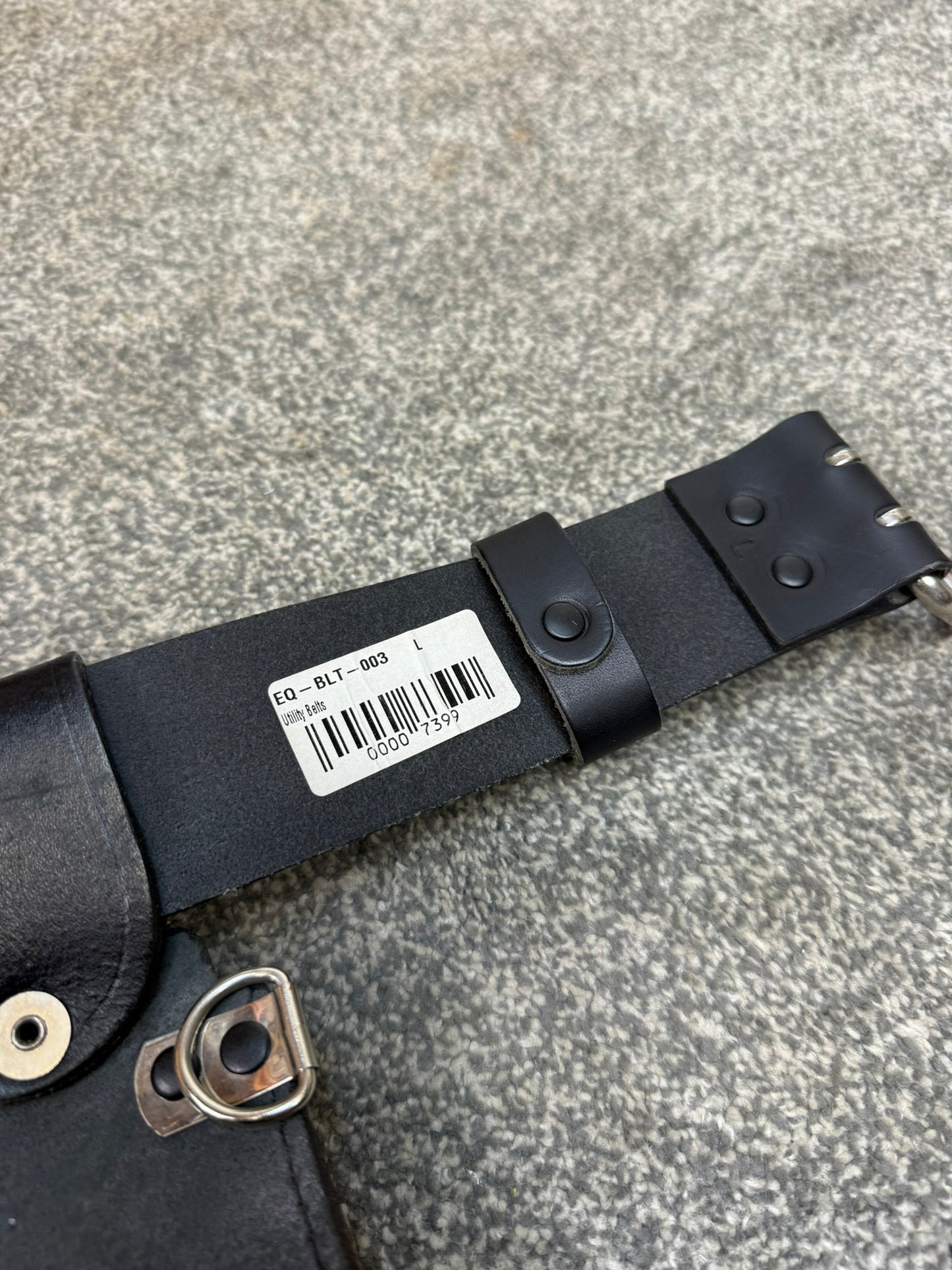 Ex Police Leather Belt & Pouches Cuff Radio Pouch 47" Waist Security Belt
