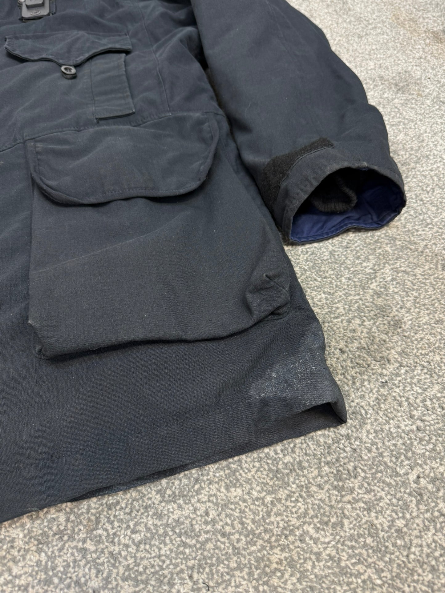 Ex Police Arktis Black Jacket Lined Coat Security Smock MEDIUM Military SAS