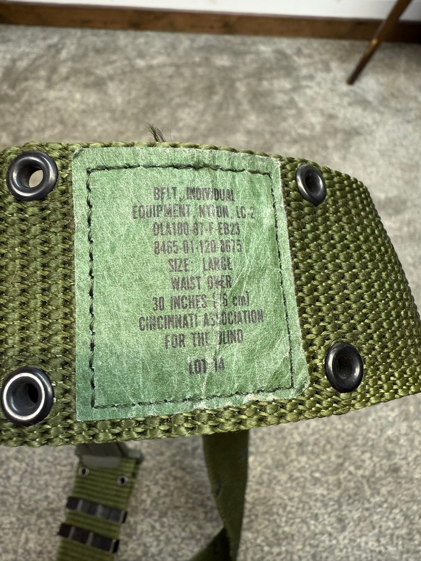 Genuine US Army Combat ALICE LC2 Belt Webbing Belt XXL