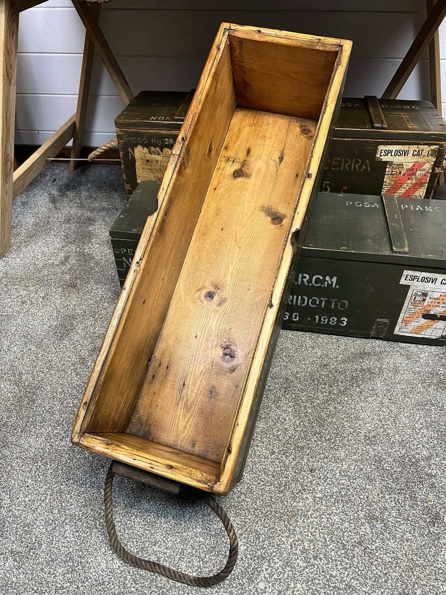 Rustic Wooden Ammo Box Reclaimed Vintage 1987 Farmhouse Decor Home Storage Crate