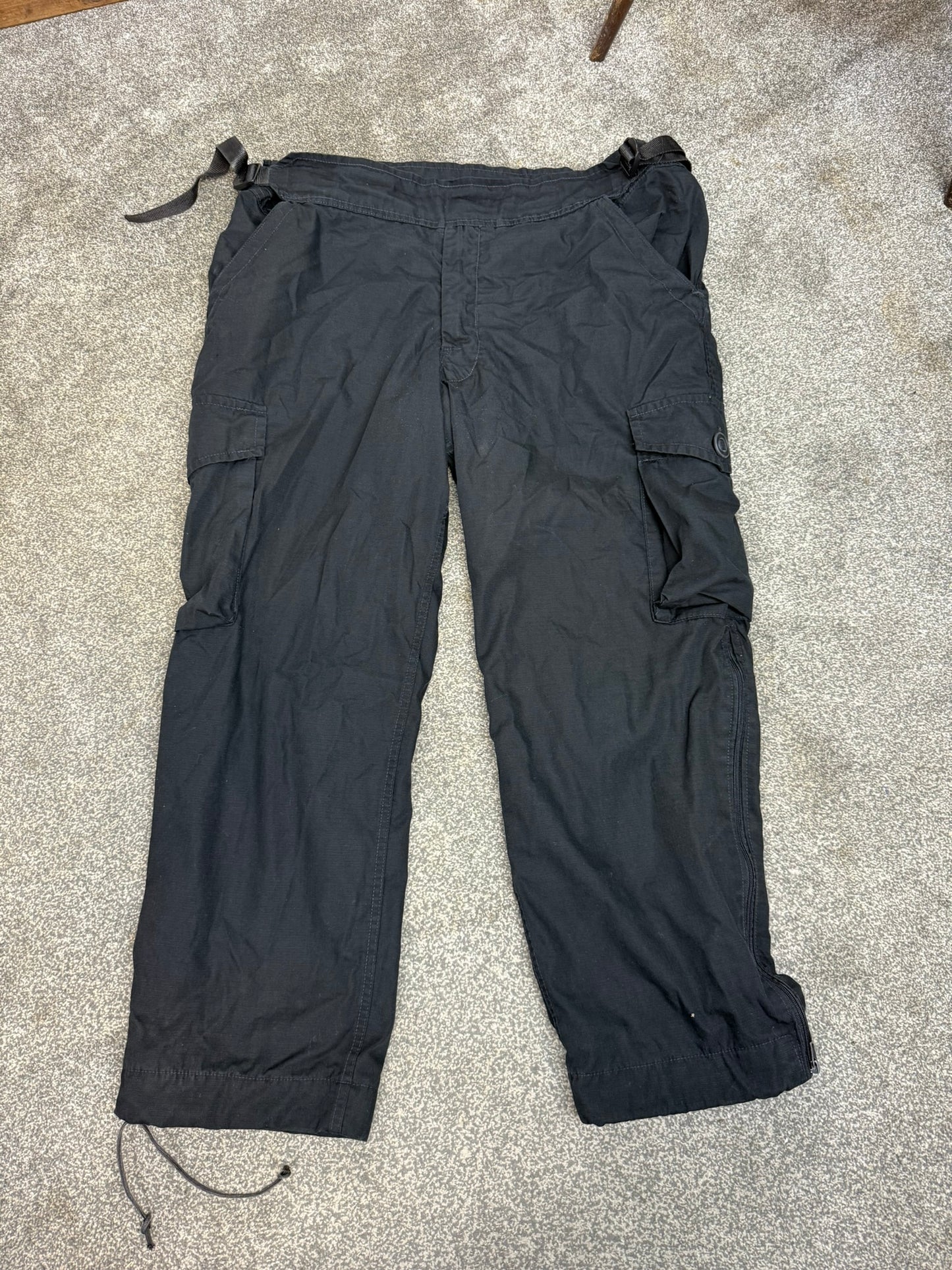 Ex Police Arktis Black Combat Cargo Trousers Waterproof Ripstop Hiking Dog Handler