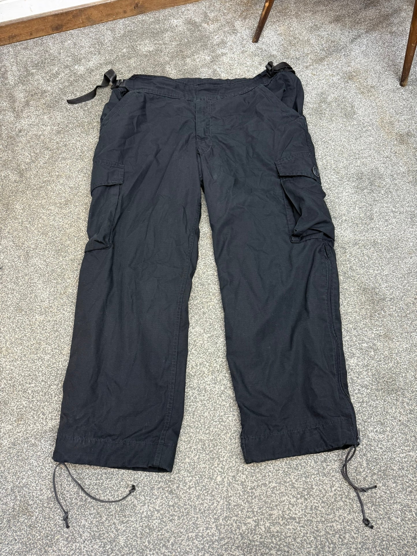 Ex Police Arktis Black Combat Cargo Trousers Waterproof Ripstop Hiking Dog Handler