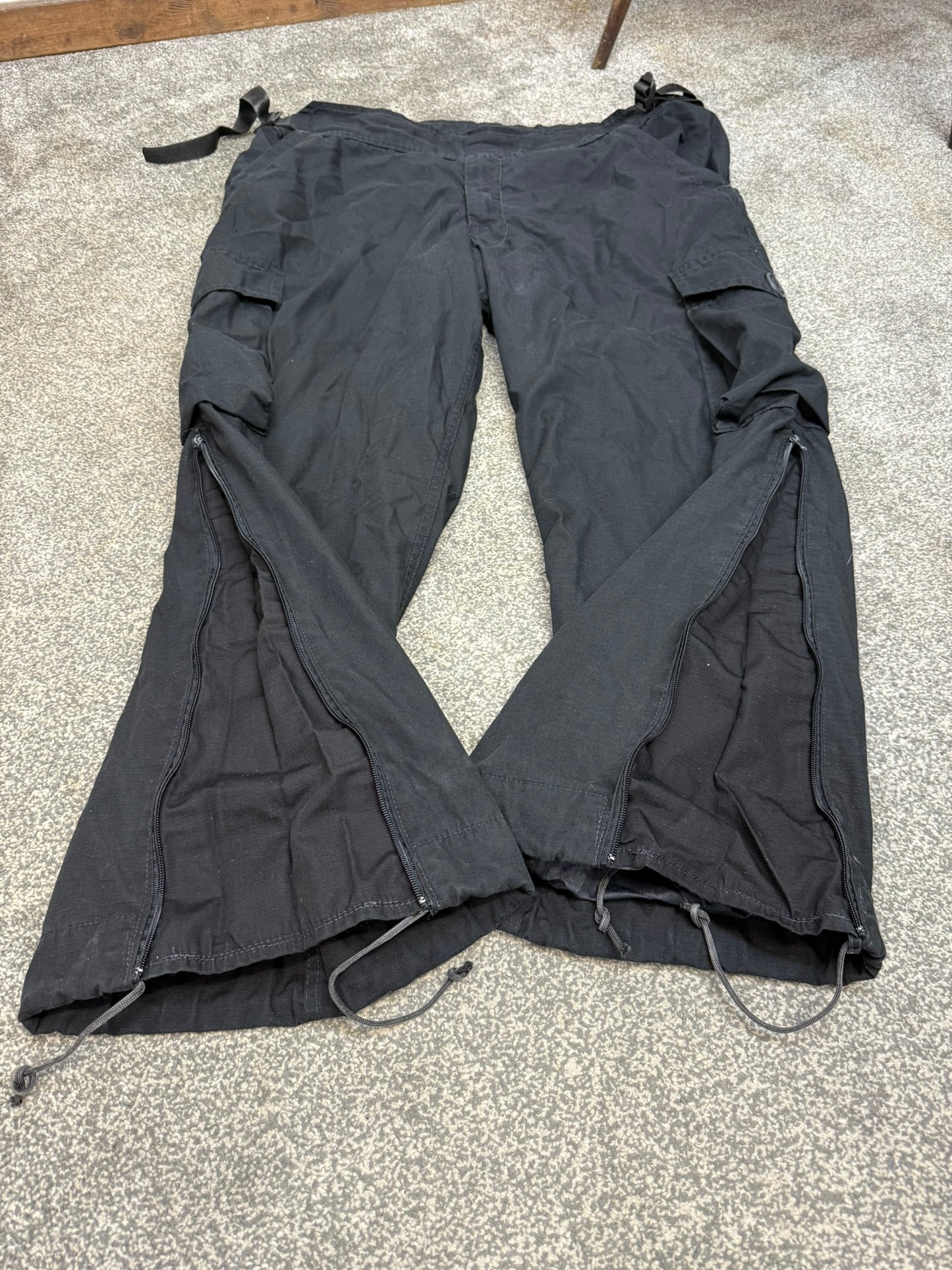 Ex Police Arktis Black Combat Cargo Trousers Waterproof Ripstop Hiking Dog Handler