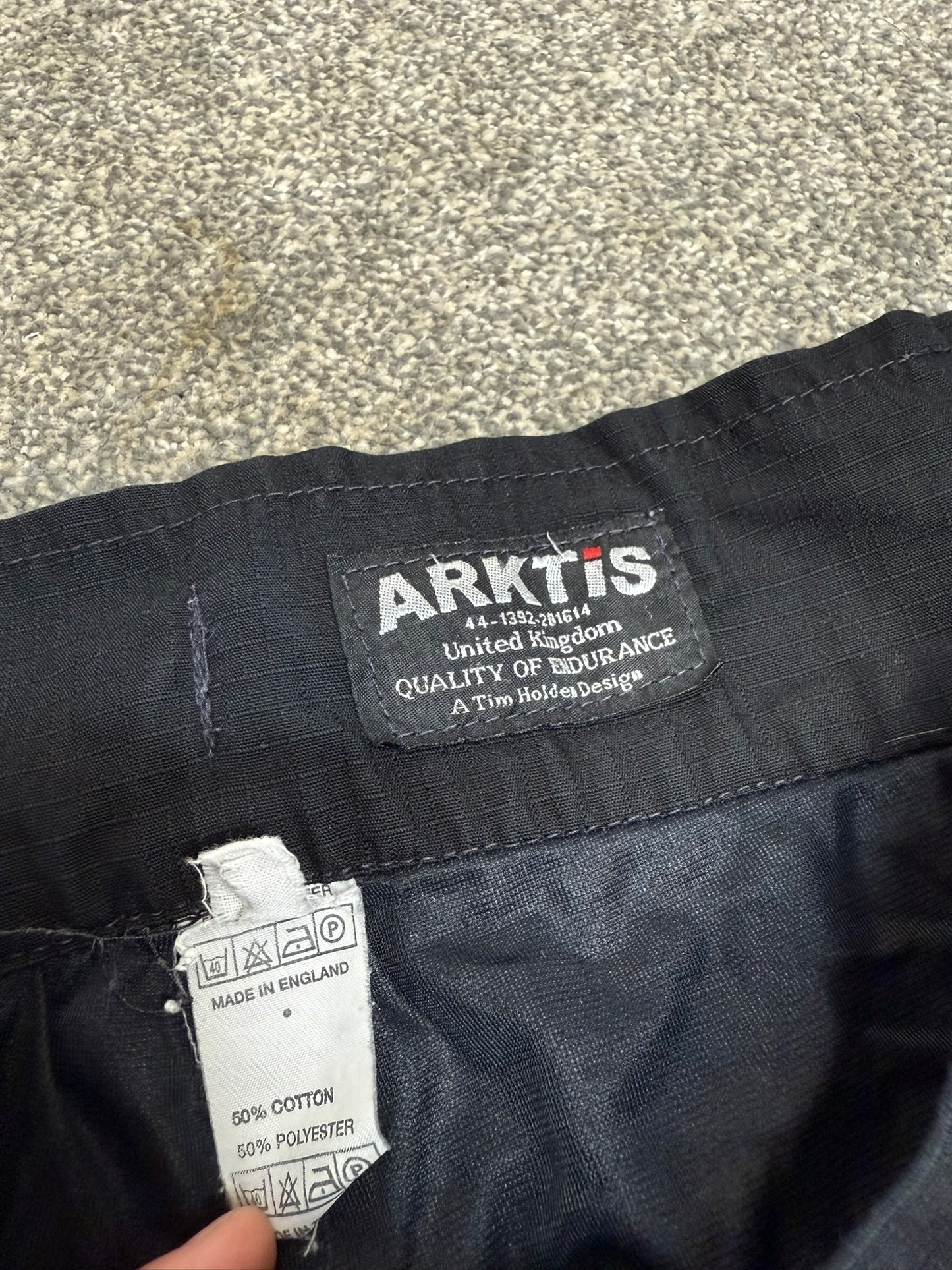 Ex Police Arktis Black Combat Cargo Trousers Waterproof Ripstop Hiking Dog Handler